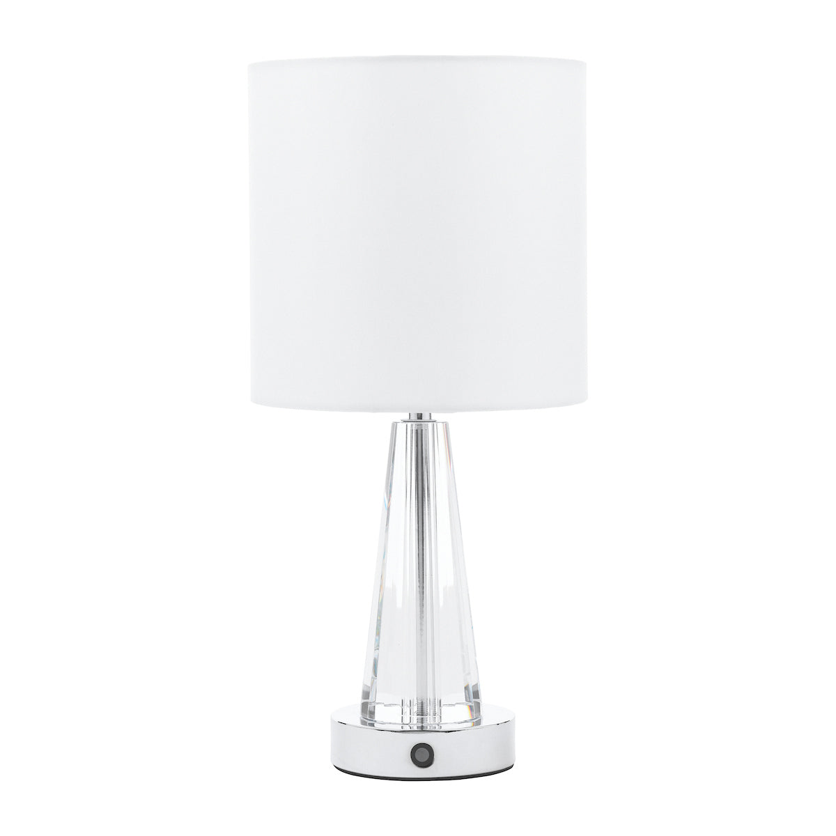 Laura Ashley Blake Table Lamp Polished Chrome and Crystal With Shade LED