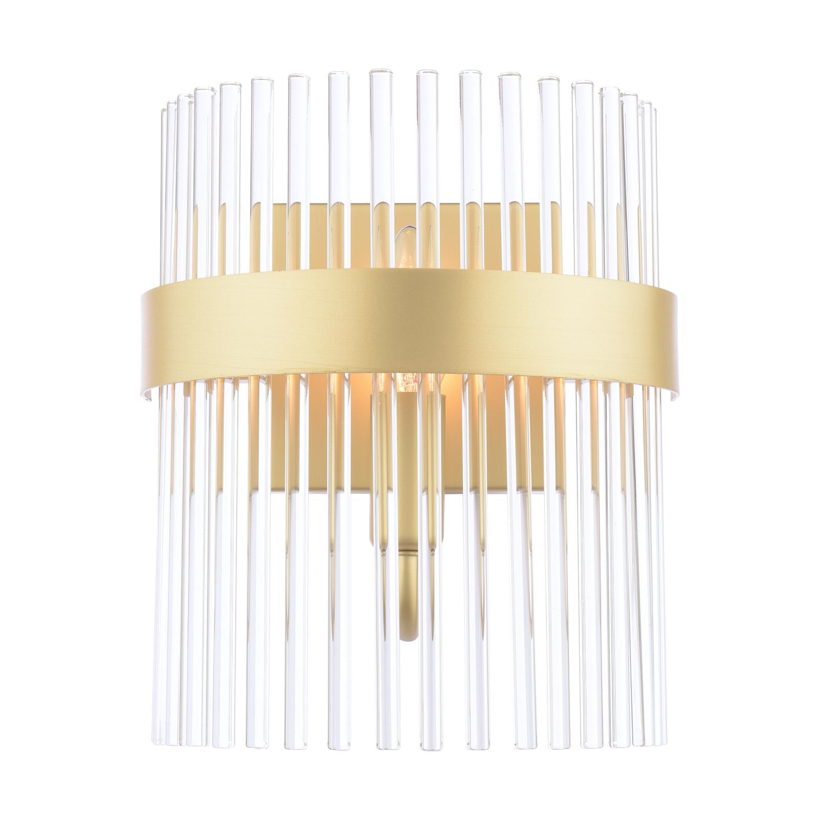 Laura Ashley Alexa Wall Light Glass and Matt Antique Brass