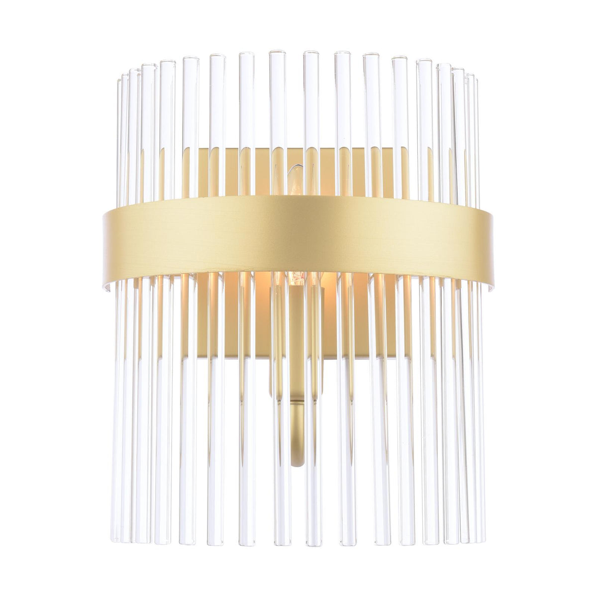 Laura Ashley Alexa Wall Light Glass and Matt Antique Brass