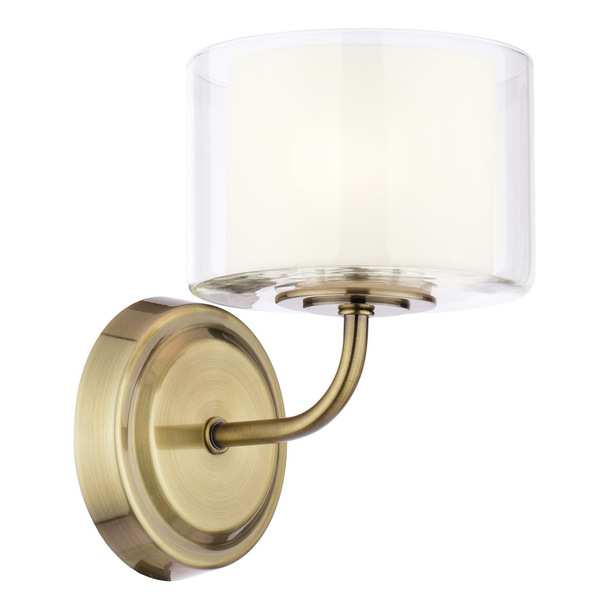 Laura Ashley Southwell Wall Light Antique Brass and Opal Glass