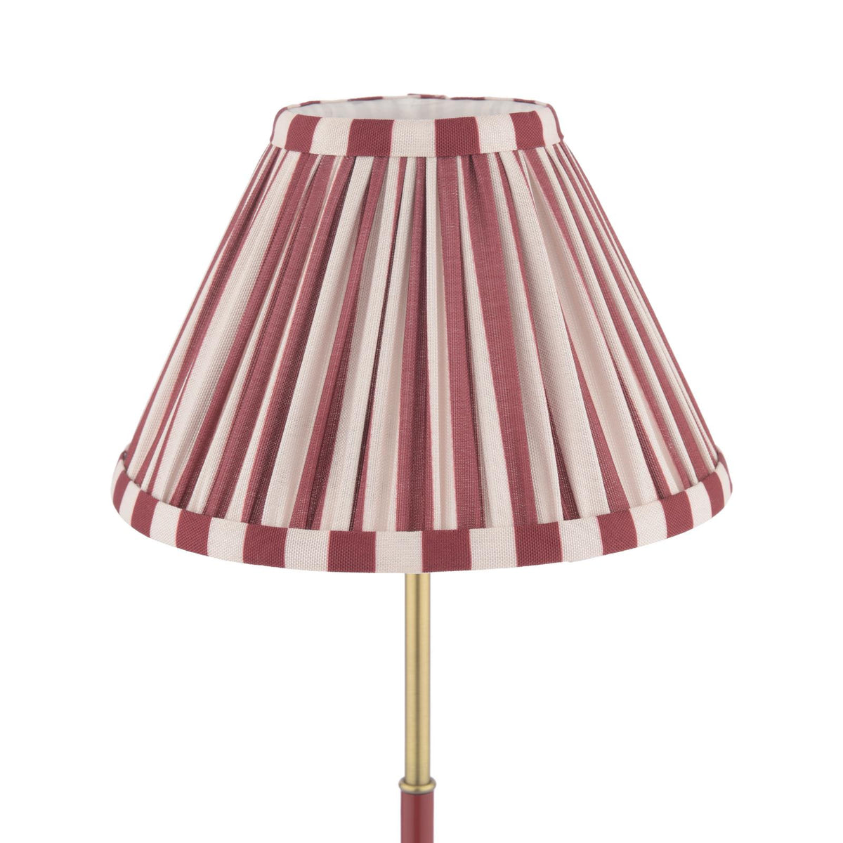 Laura Ashley Denwick Table Lamp Matt Antique Brass and Satin Red With Shade