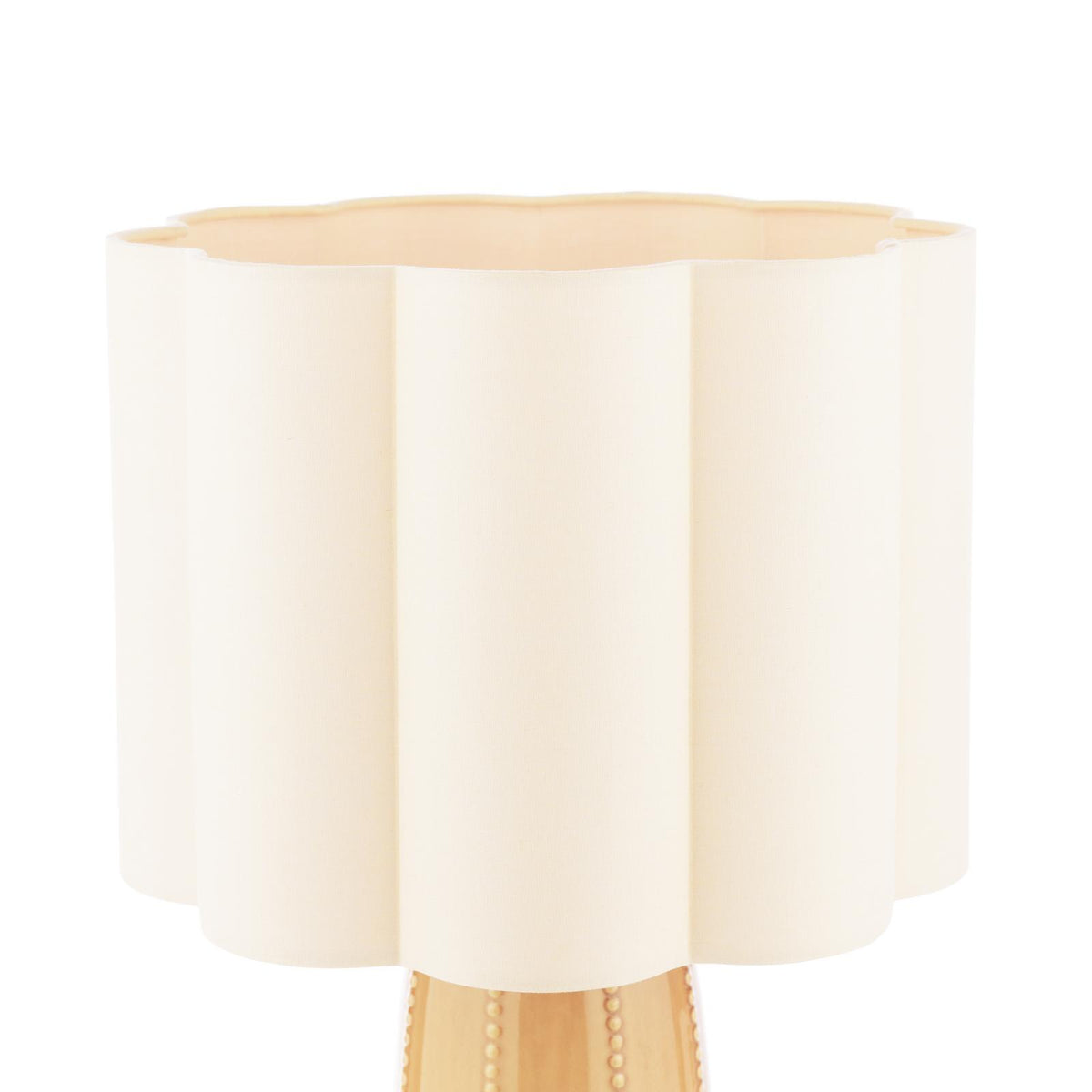Laura Ashley Littleton Table Lamp Yellow Ceramic and Antique Brass With Shade