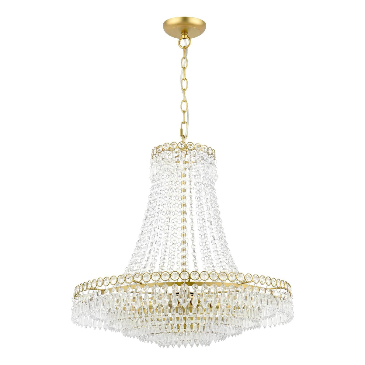 Laura Ashley Enid 5 Light Grande Chandelier Glass and Matt Antique Brass