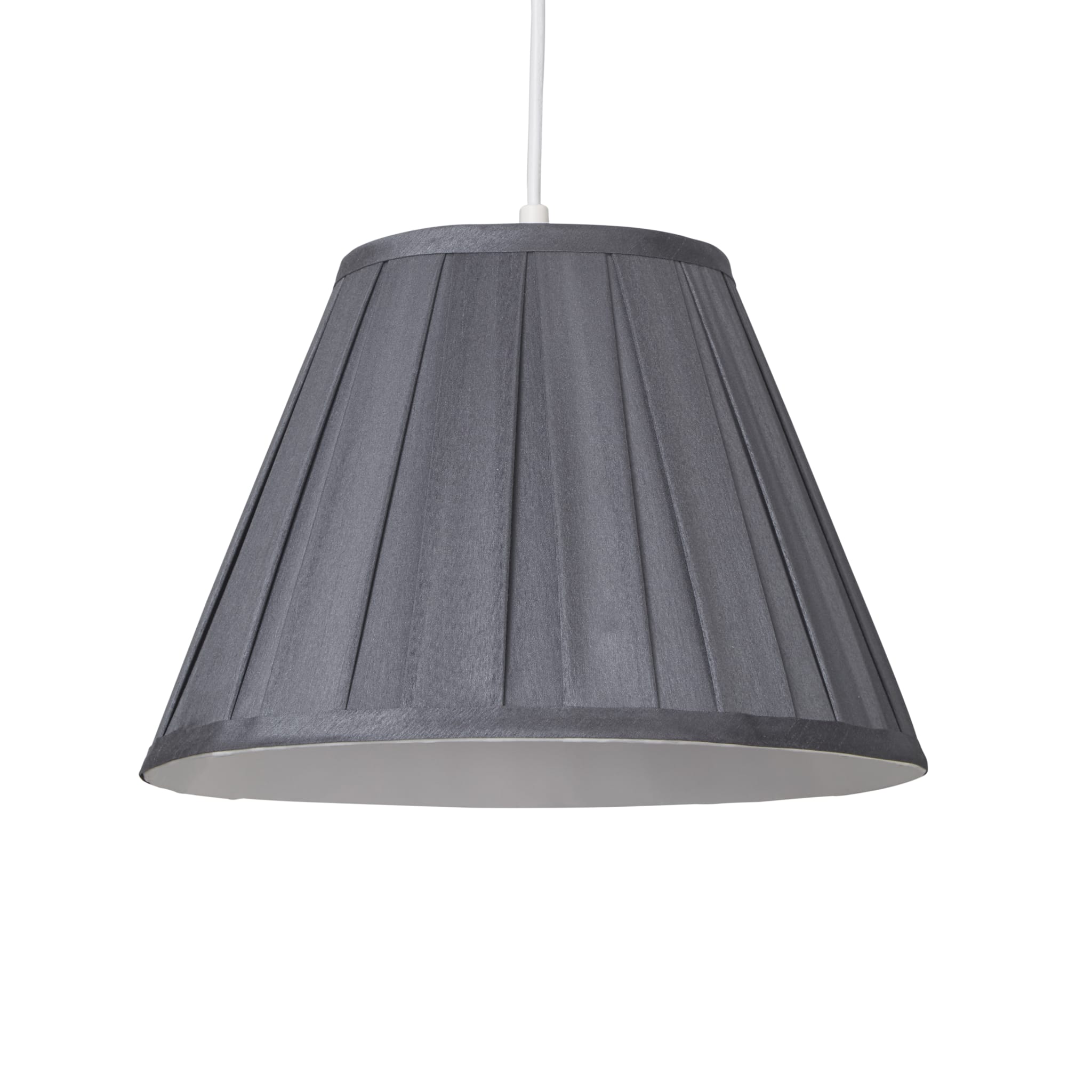 Raye Taper Pleatsilk Shade 30Cm Charcoal