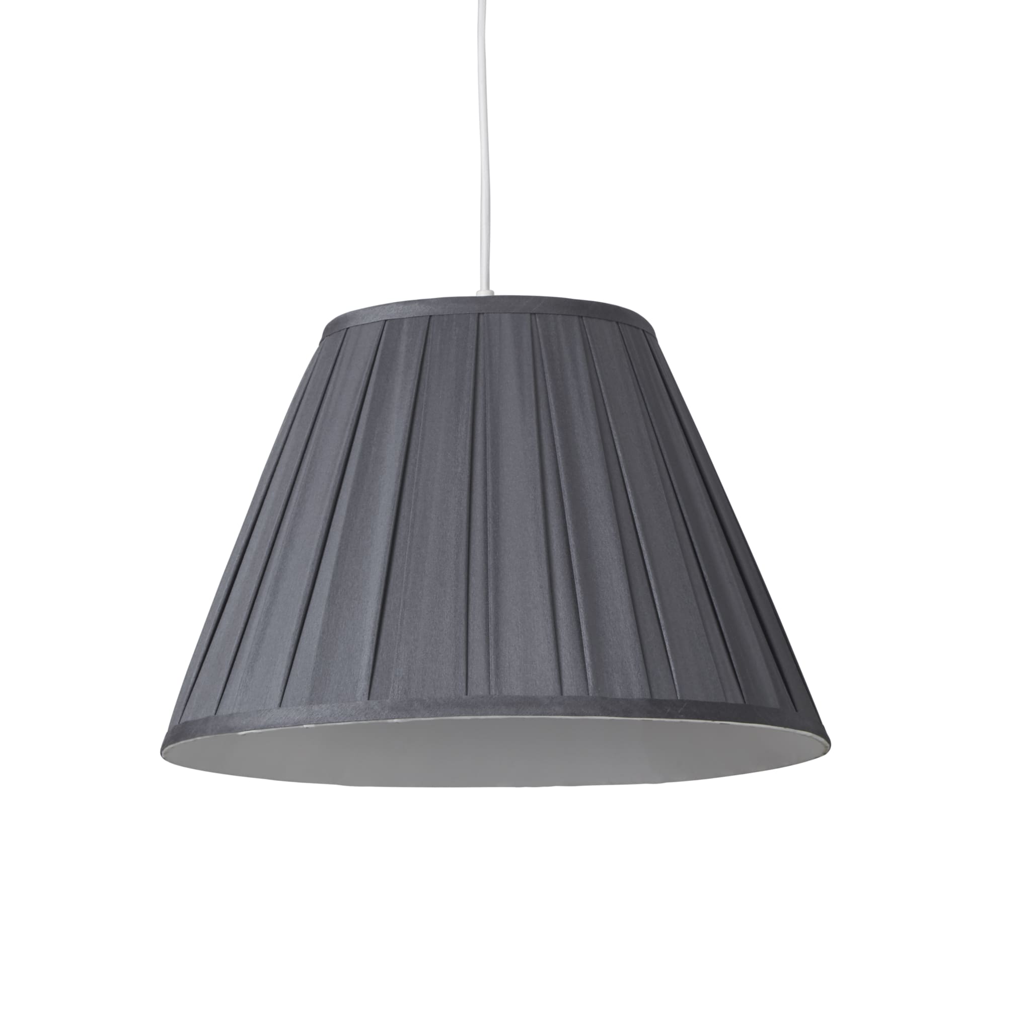 Raye Taper Pleatsilk Shade 40Cm Charcoal