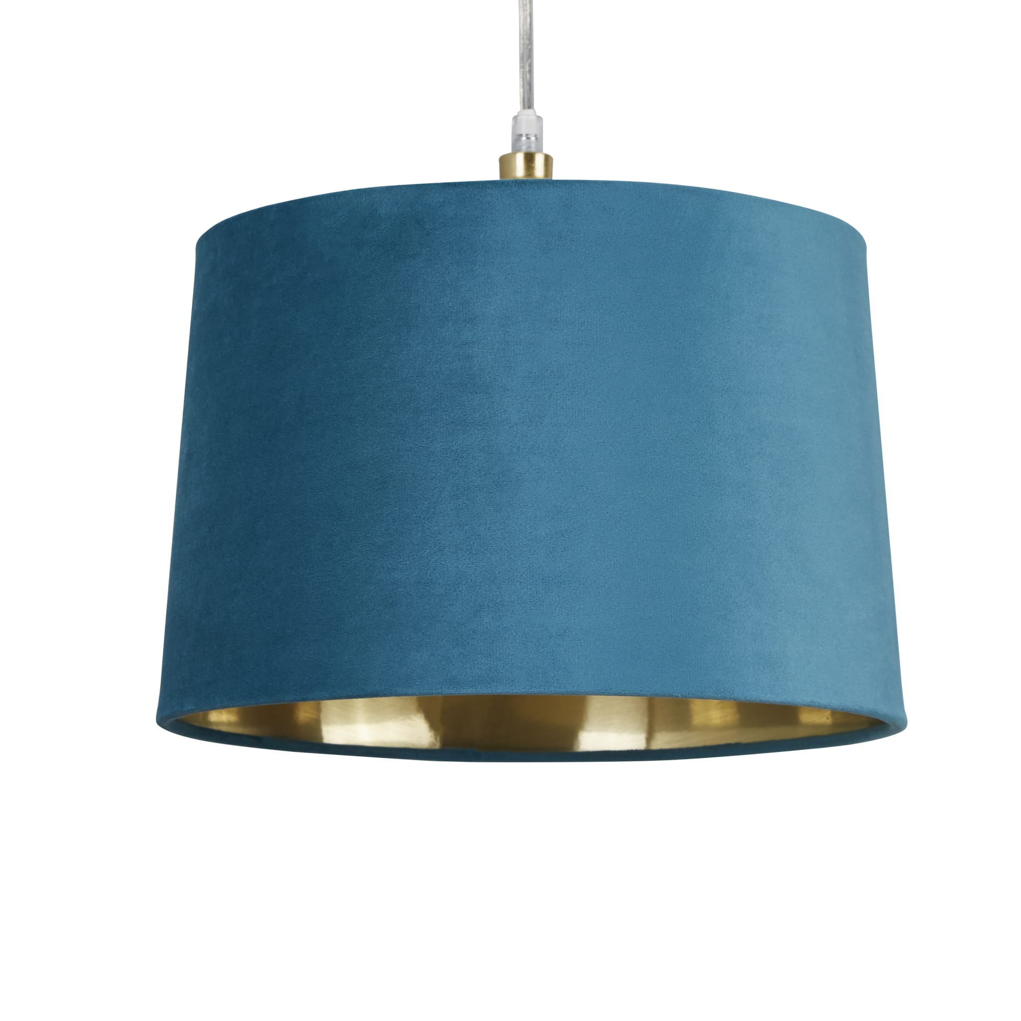 Velvet Drum Shade 30Cm Teal