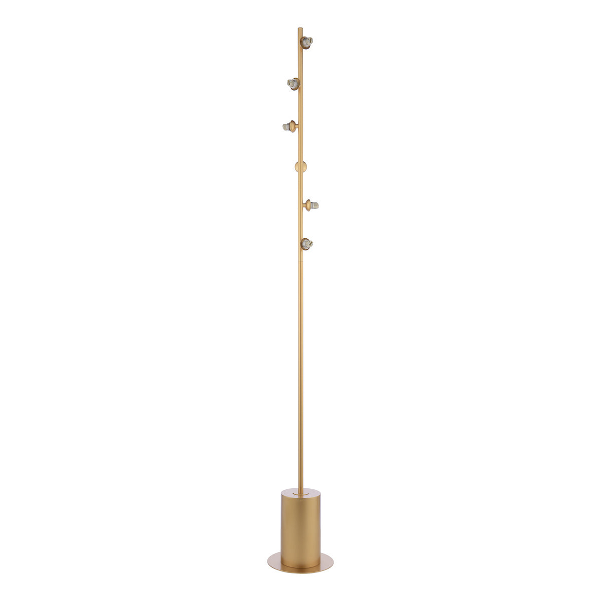 SPIRAL 6LT FLOOR LAMP PAINTED GOLD FRAME ONLY