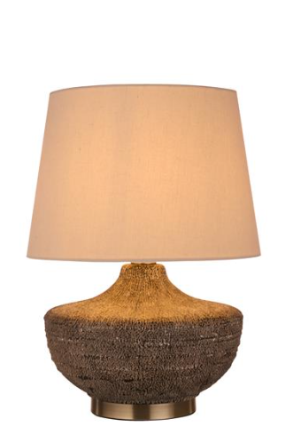Avaya 1Lt Table Lamp, Ceramic with Linen Shade