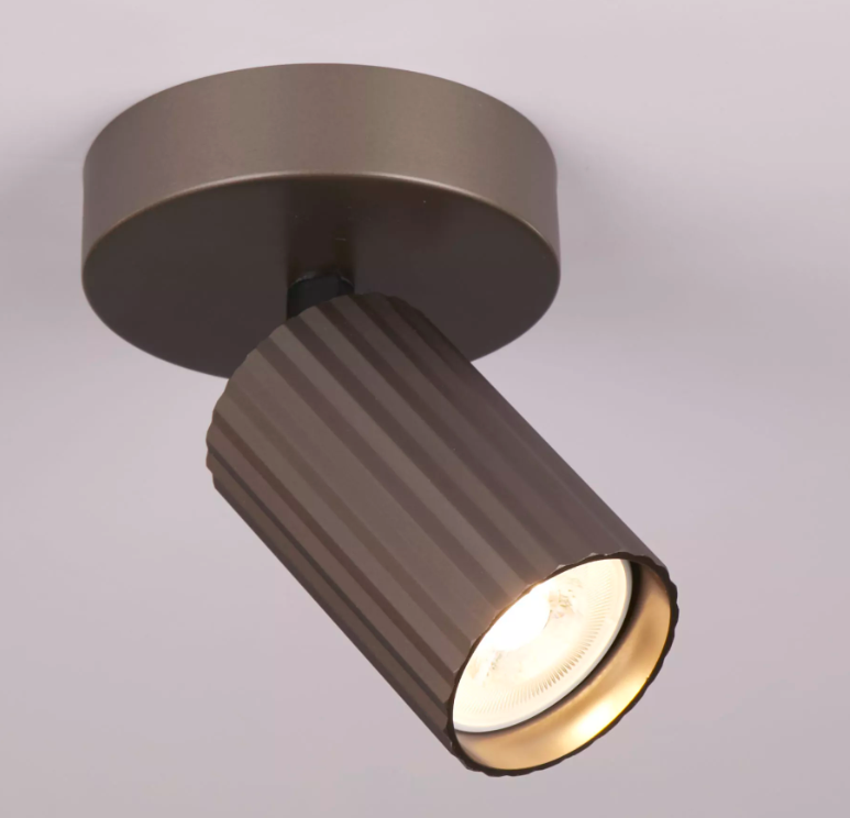 Anna GU10 Fluted Spotlight, Bronze