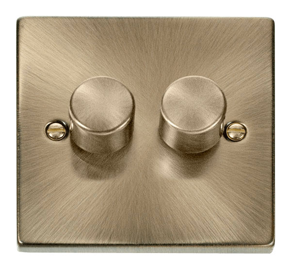 VPAB 2GANG 2WAY 100W LED DIMMER SWITCH