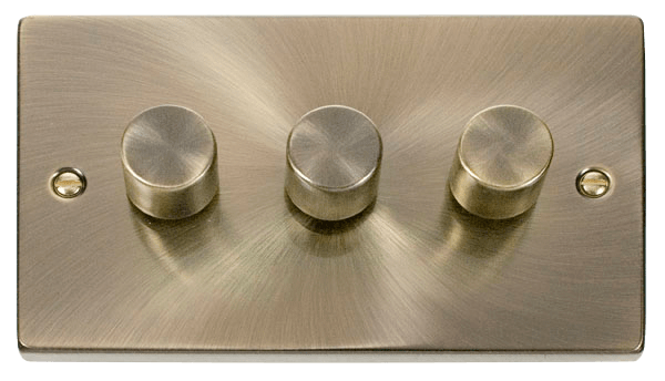 VPAB 3GANG 2WAY 100W LED DIMMER SWITCH