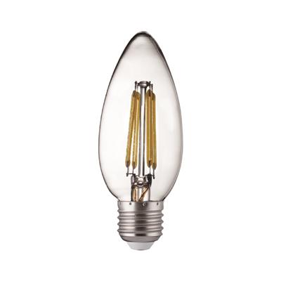 E27 LED Filament Candle Lamp - 6W, 540Lm, Warm White