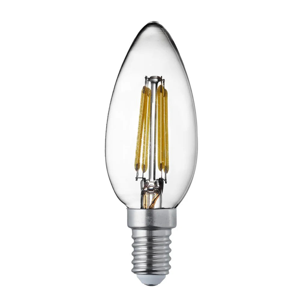 Dimmable E14 LED Filament Candle Lamp - 4.5W,400Lm, W White