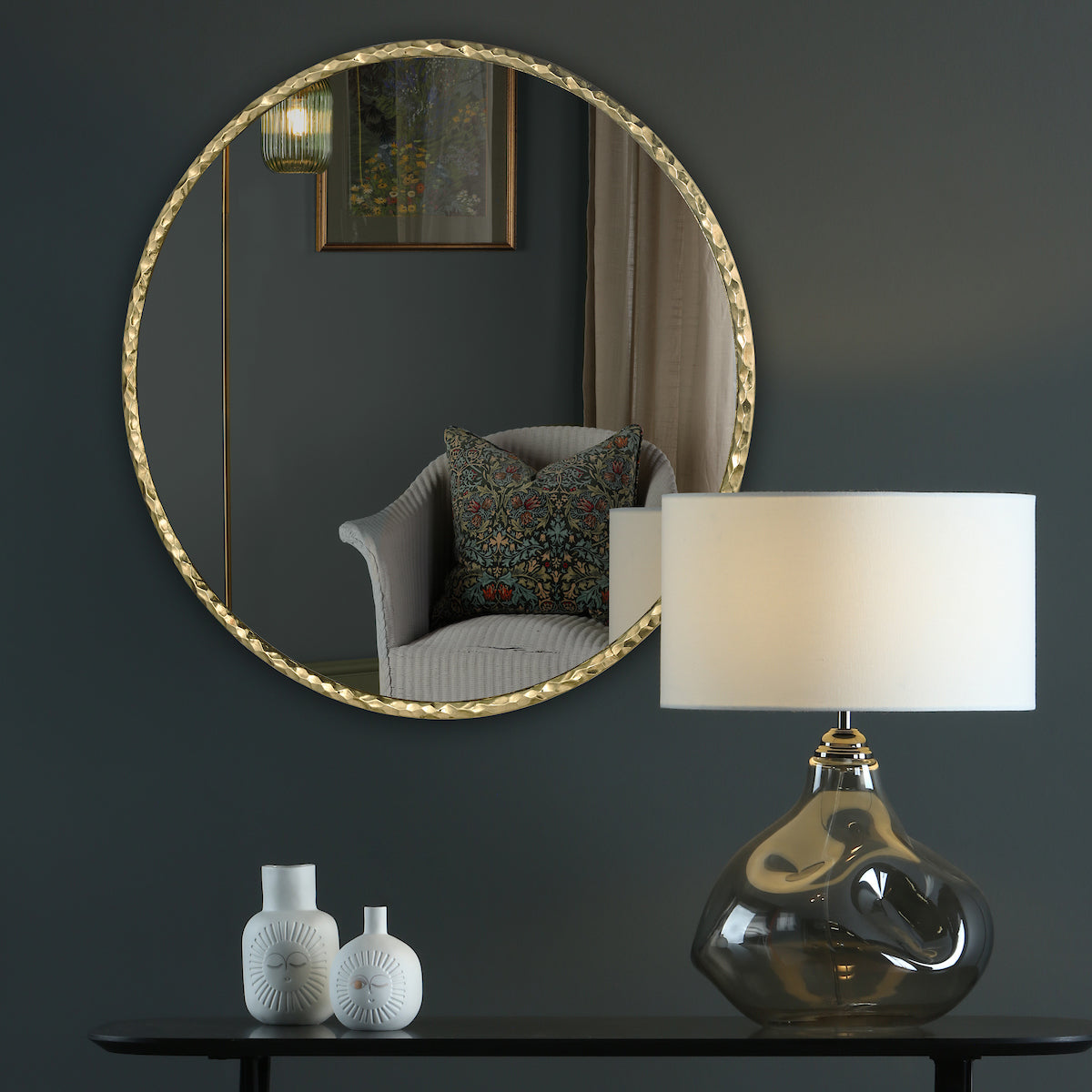 JINELLE ROUND MIRROR GOLD 800MM