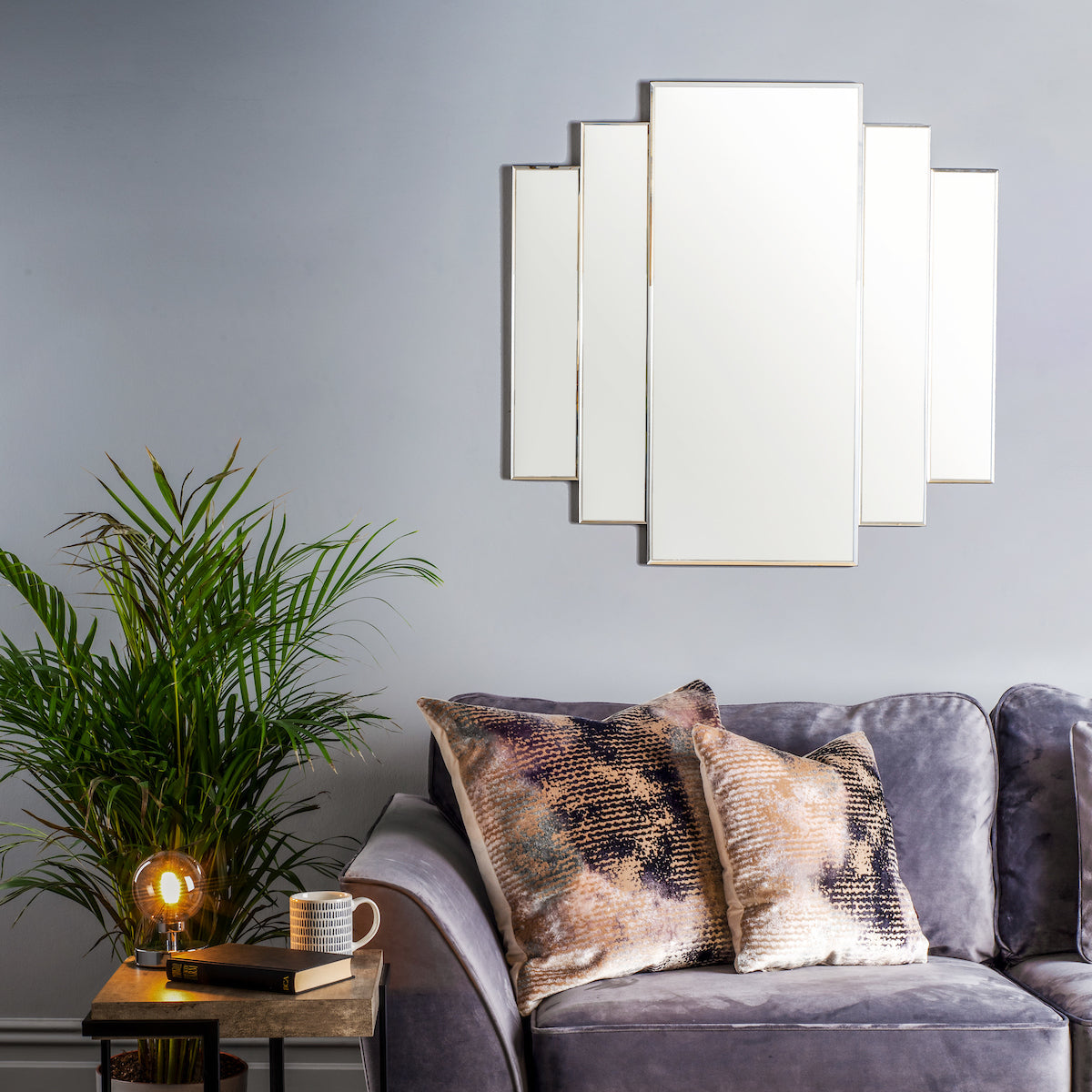 ODEON RECTANGLE STEPPED MIRROR 888MM X 888MM