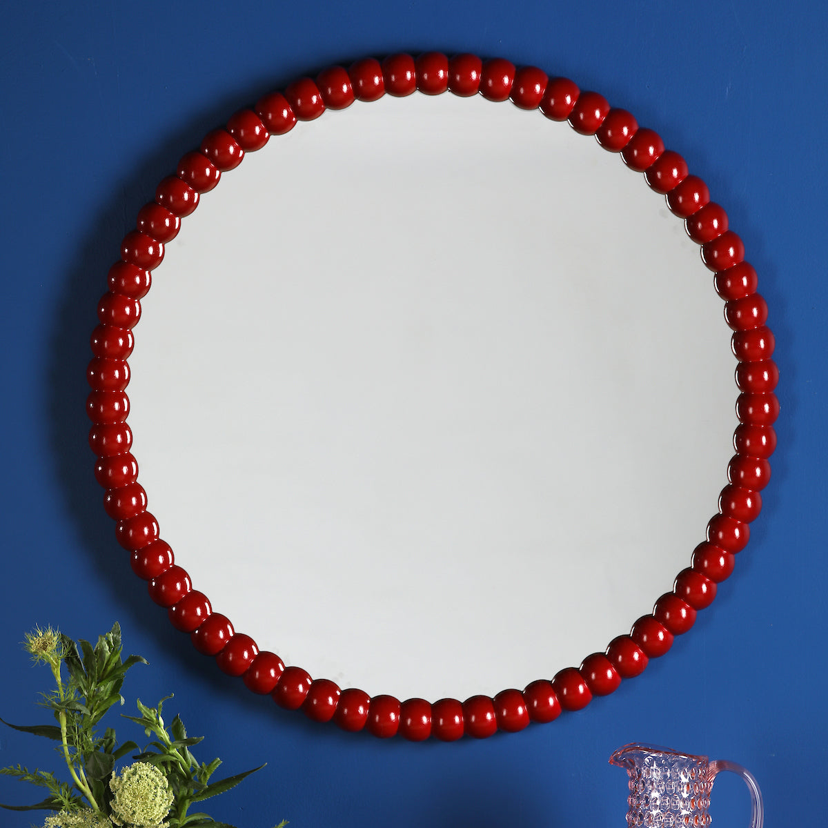 RUAN ROUND MIRROR RED 700MM