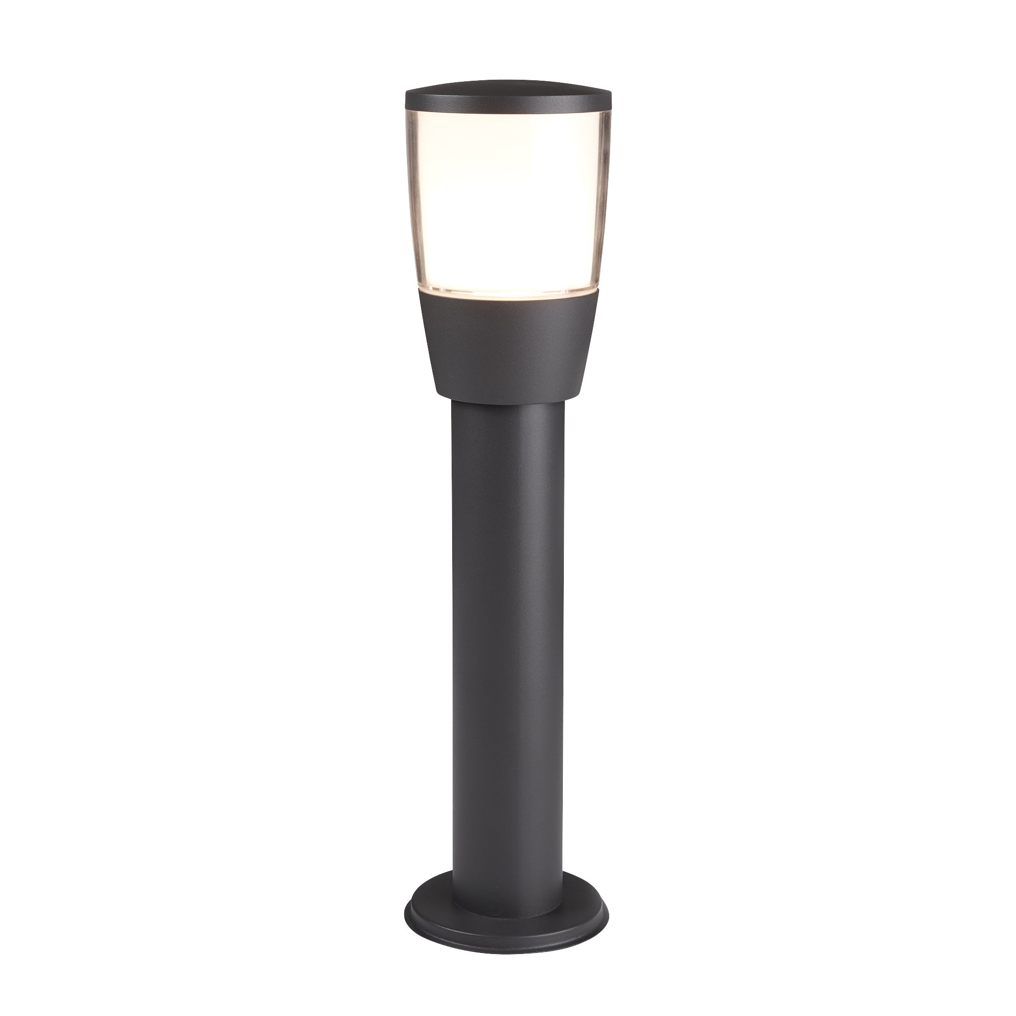 Tucson Outdoor Post - Grey Metal & Polycarbonate 110 x 450