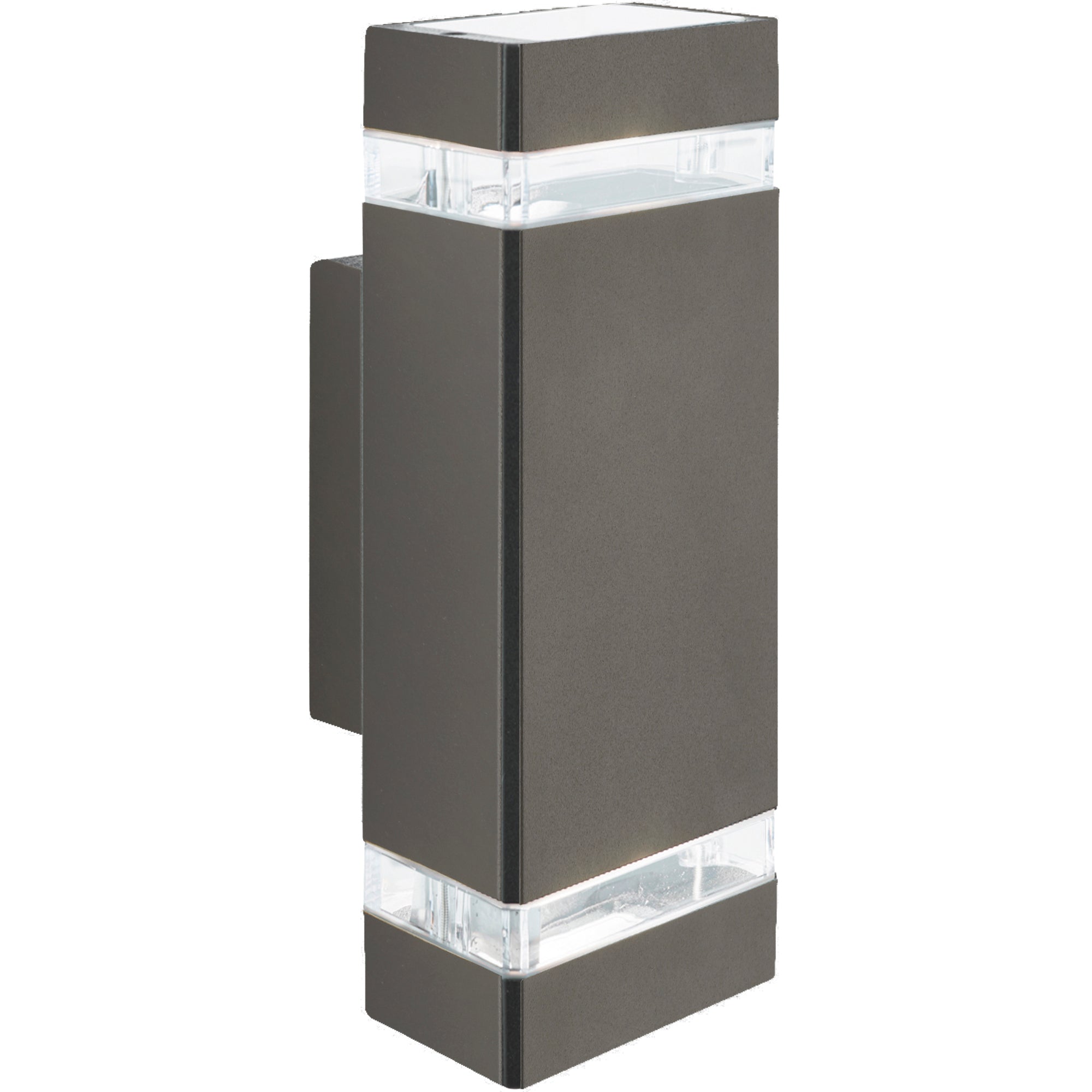 Sheffield Outdoor Wall Light - Glass & Polycarb Grey Metal