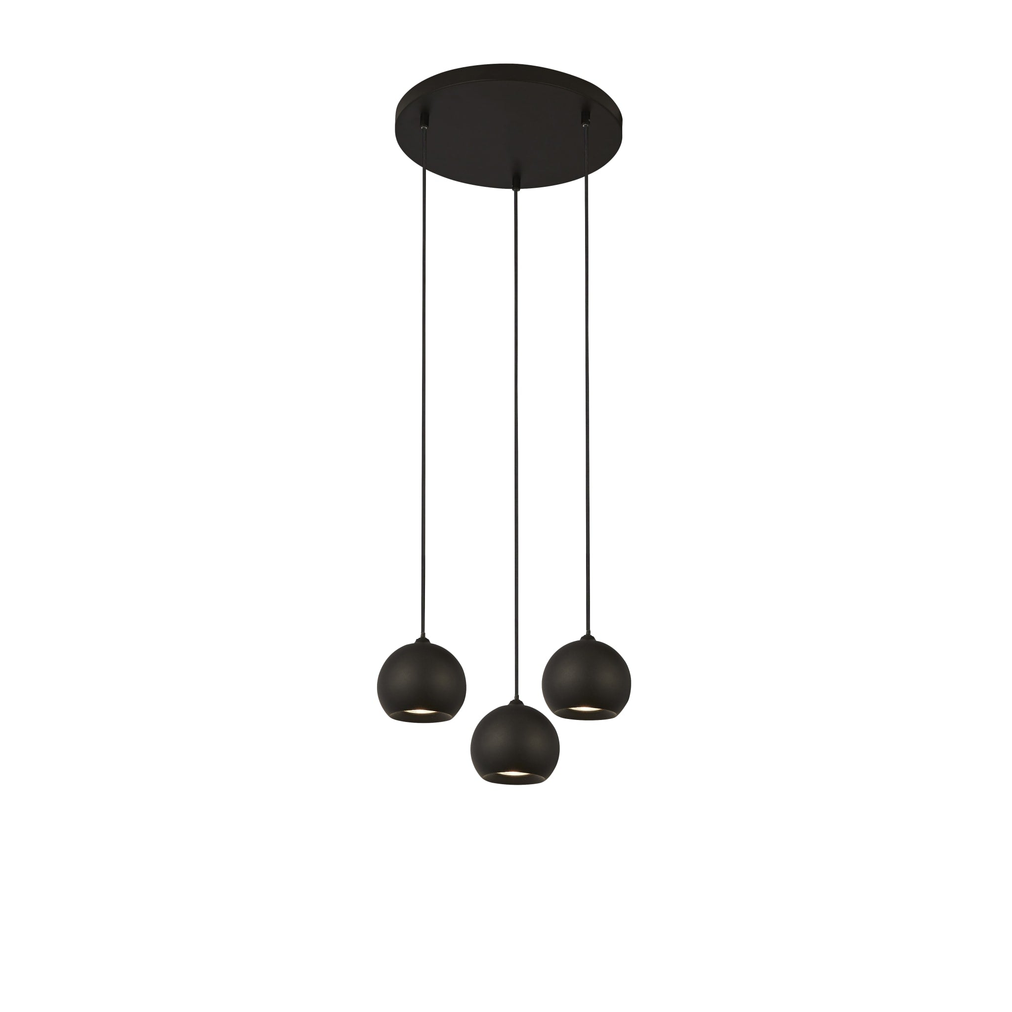 Eindhoven 3Lt Pendant  - Sand Black Metal