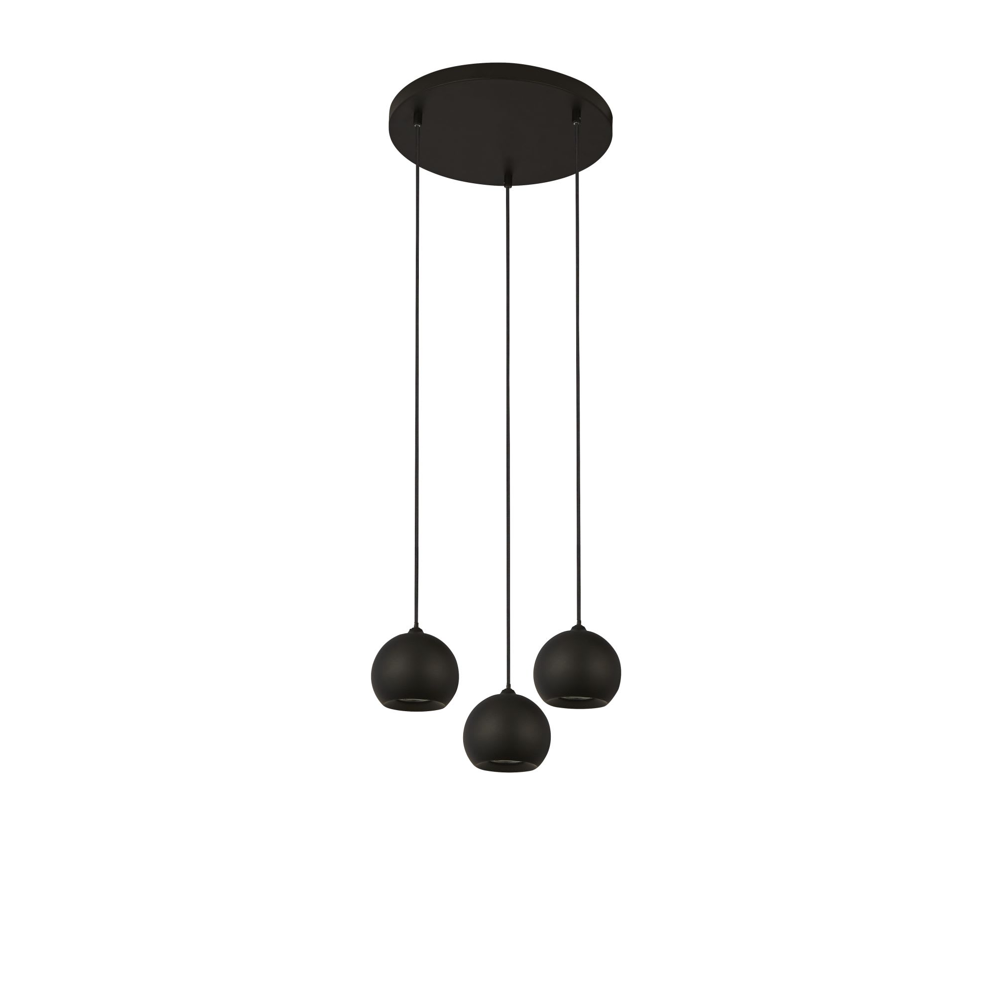 Eindhoven 3Lt Pendant  - Sand Black Metal