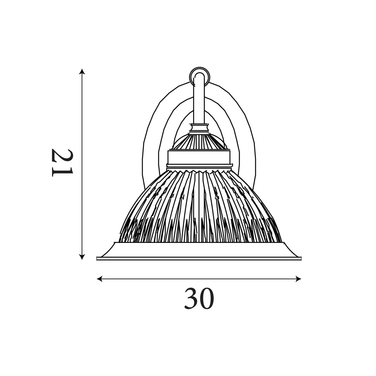 American Diner Wall Light - Glass