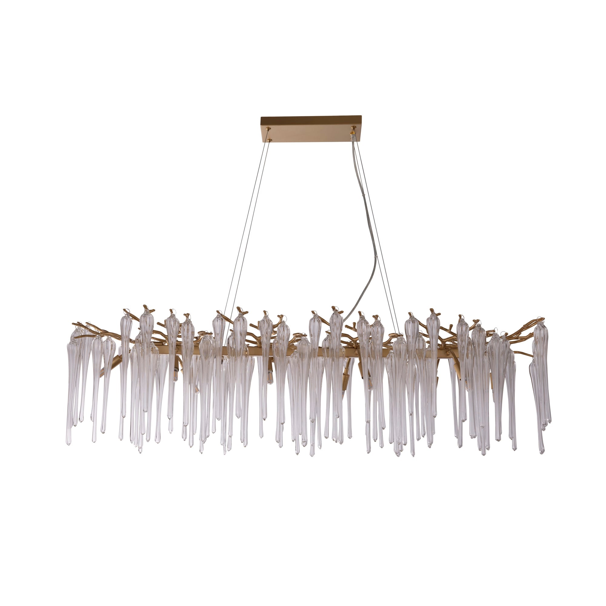 Heritage 10Lt Diner Bar Pendant, Gold Metal and Clear Glass