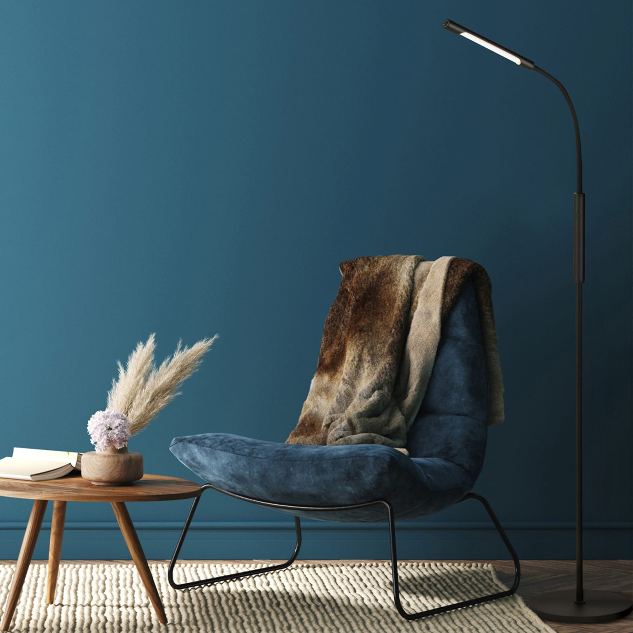 Plume Rechargeable Led Floor Lamp - Black