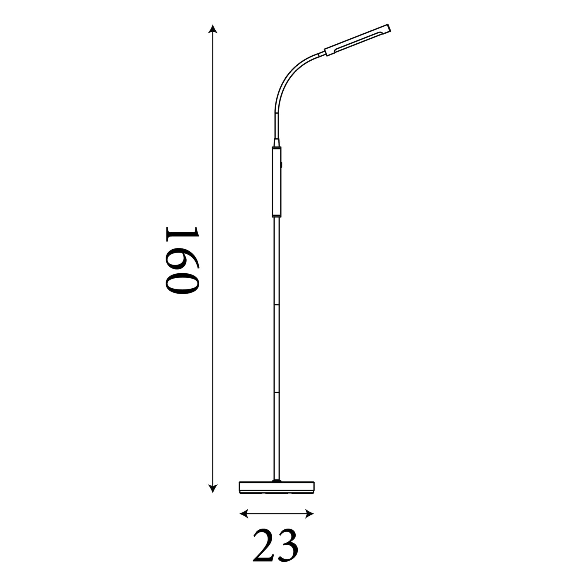 Plume Rechargeable Led Floor Lamp - Black