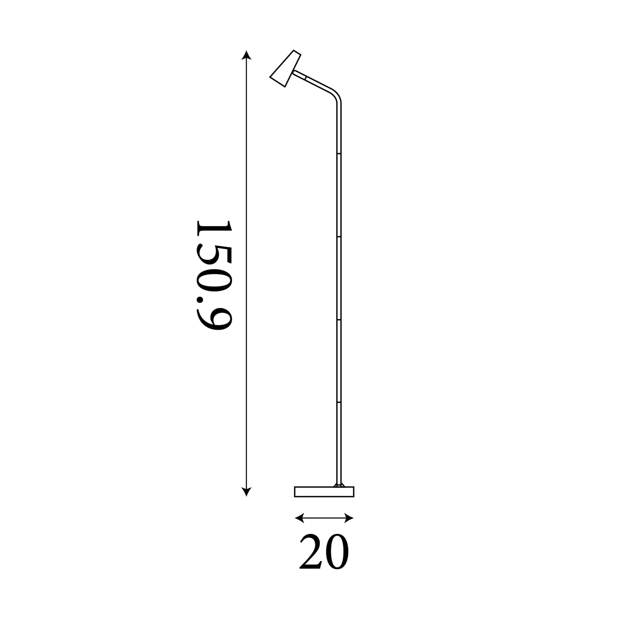 Rechargeable Floor Lamp, Black Metal