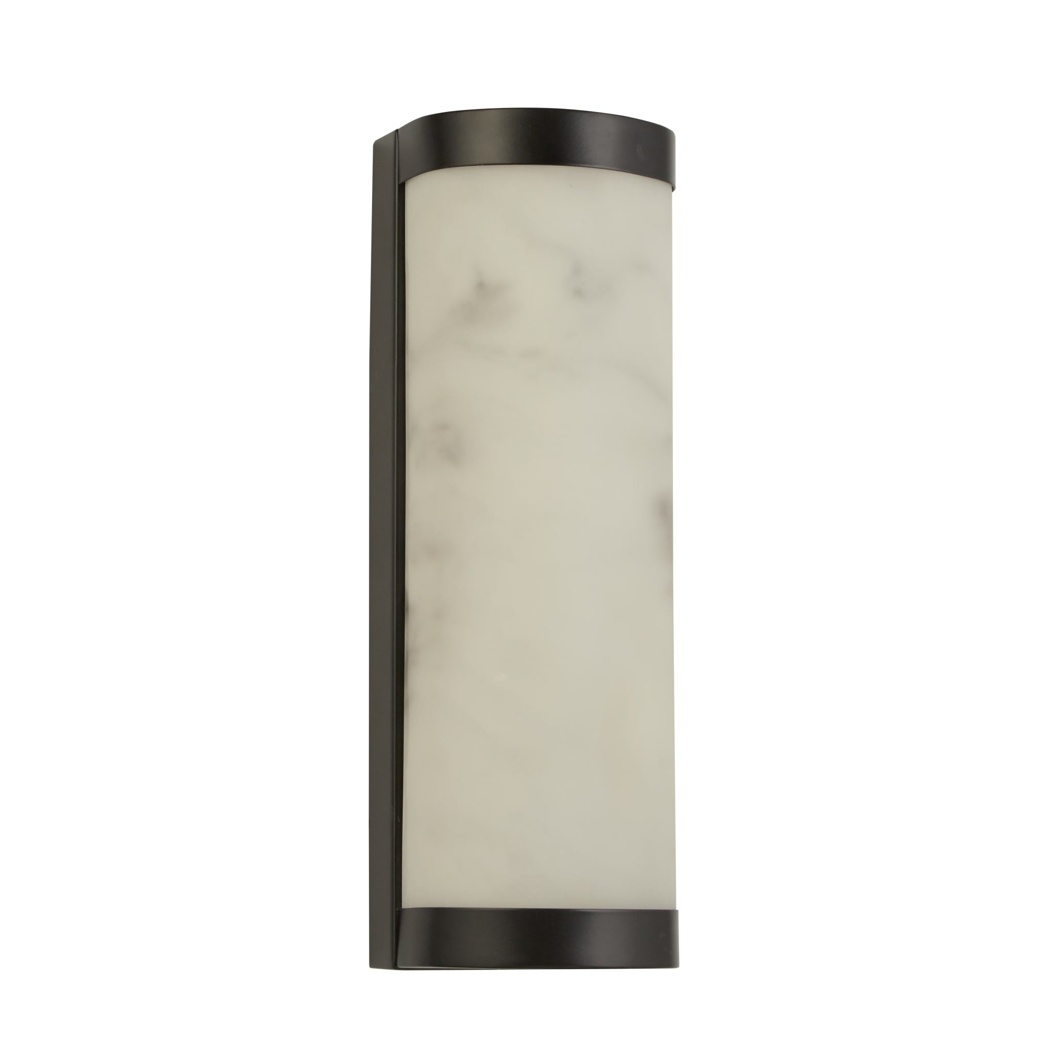 Nile LED Wall Light, Matt Black Metal & Marbleised Resin