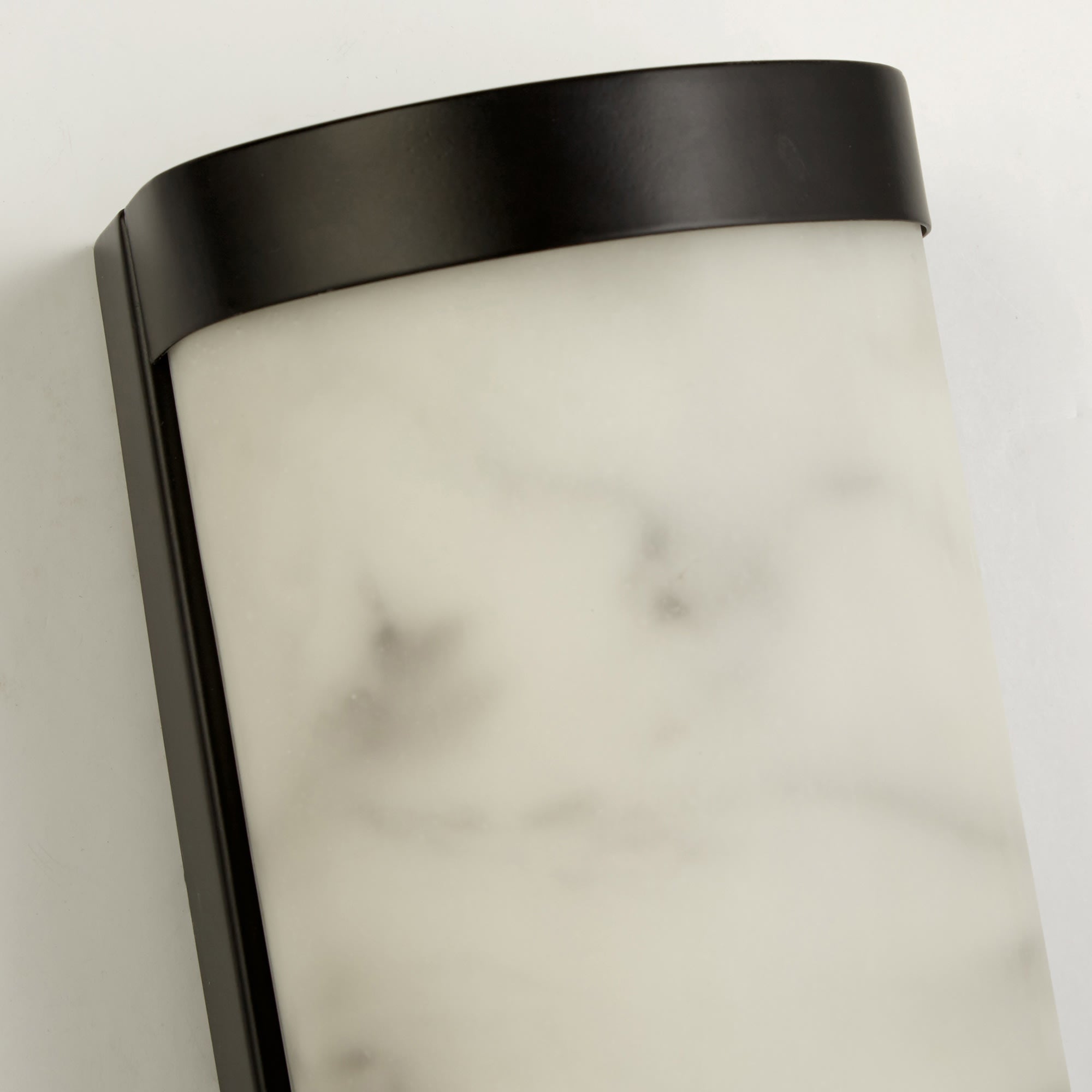 Nile LED Wall Light, Matt Black Metal & Marbleised Resin