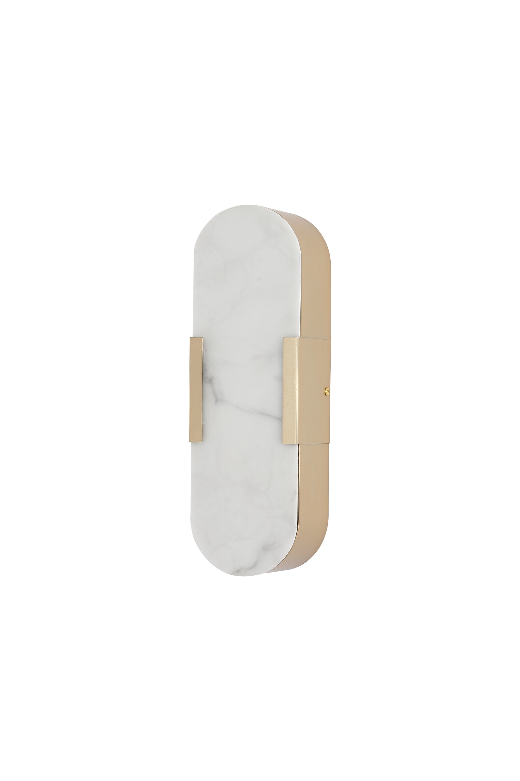 Opaline LED Wall Light, Matt Gold Metal with Marble Resin