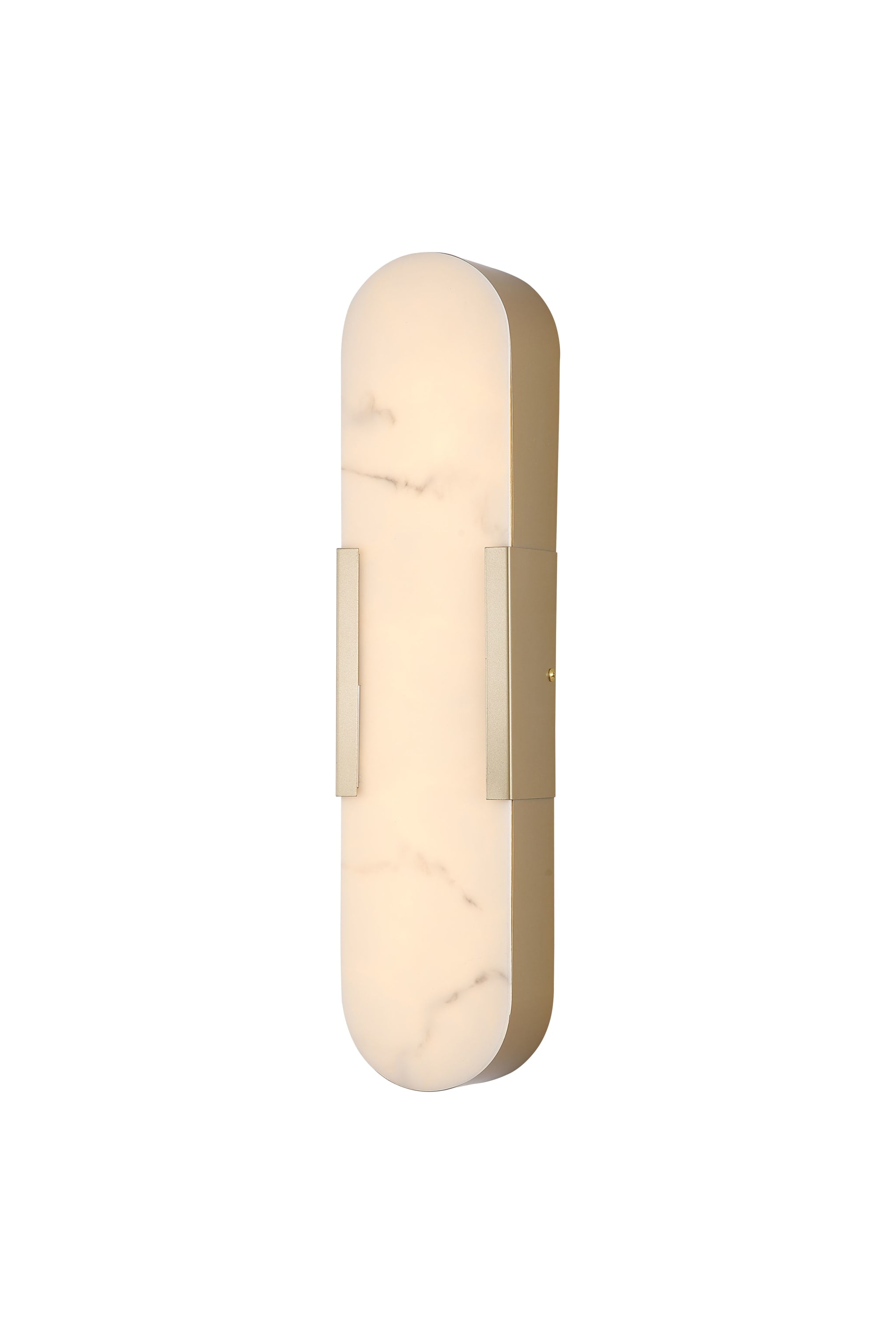 Opaline LED Wall Light, Matt Gold Metal with Marble Resin