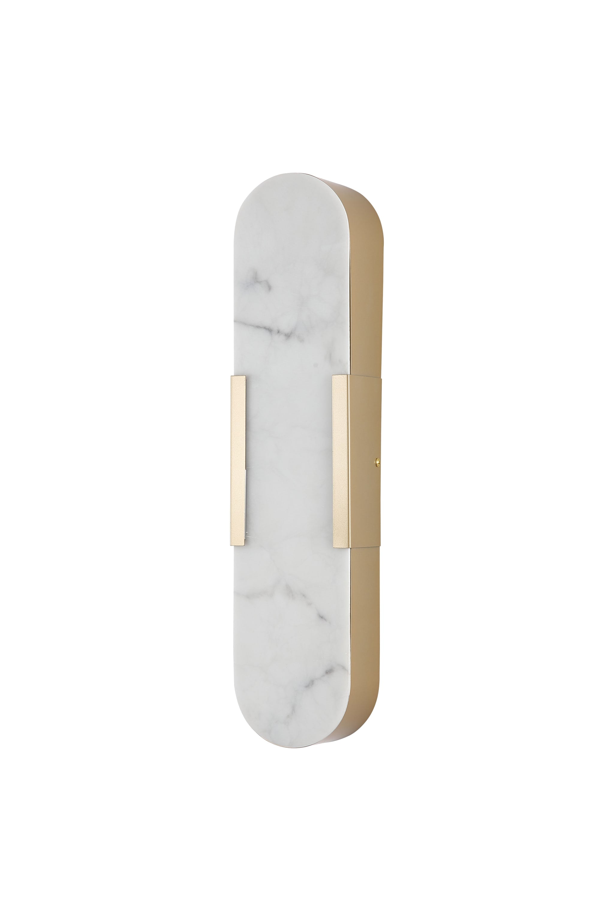 Opaline LED Wall Light, Matt Gold Metal with Marble Resin