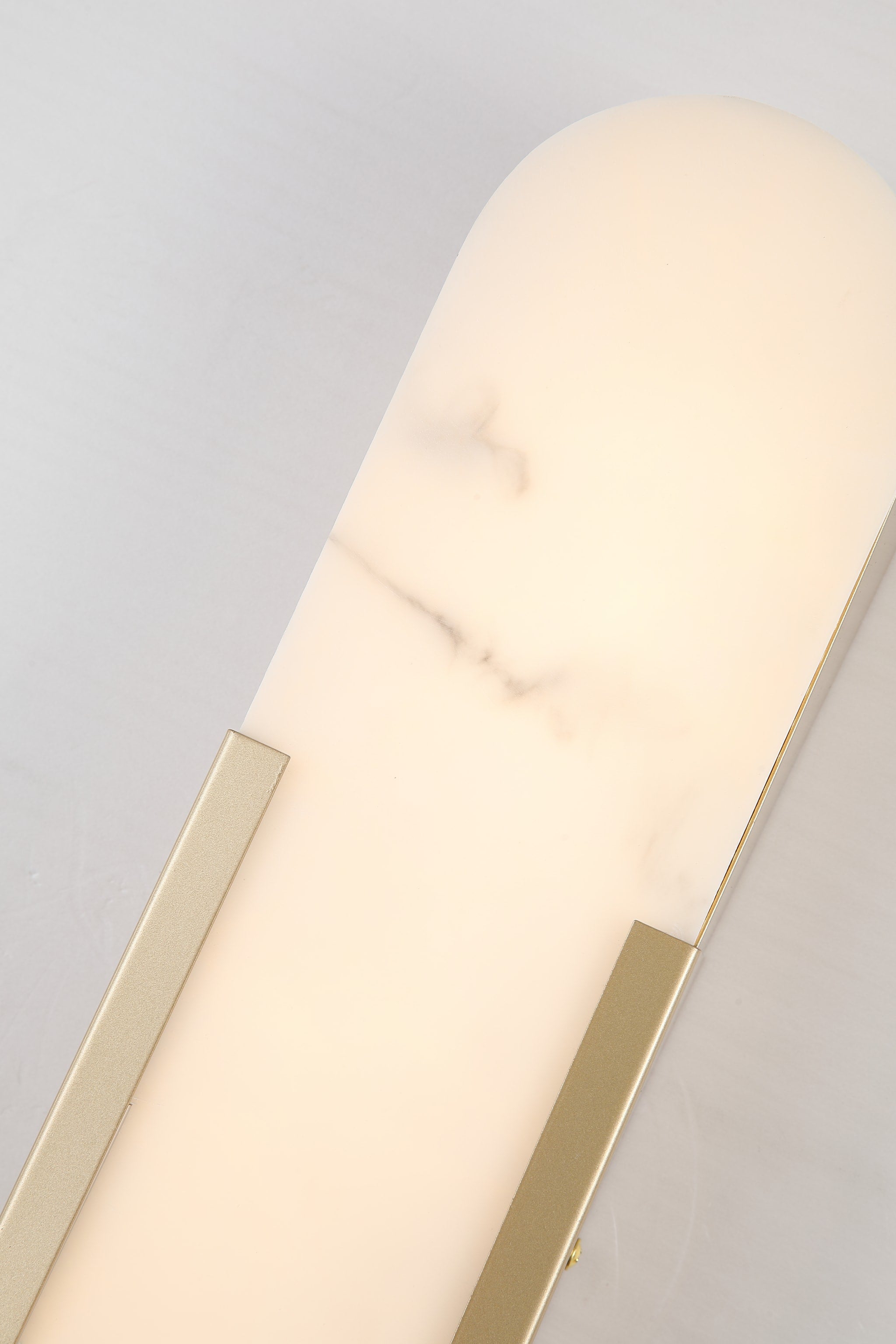 Opaline LED Wall Light, Matt Gold Metal with Marble Resin