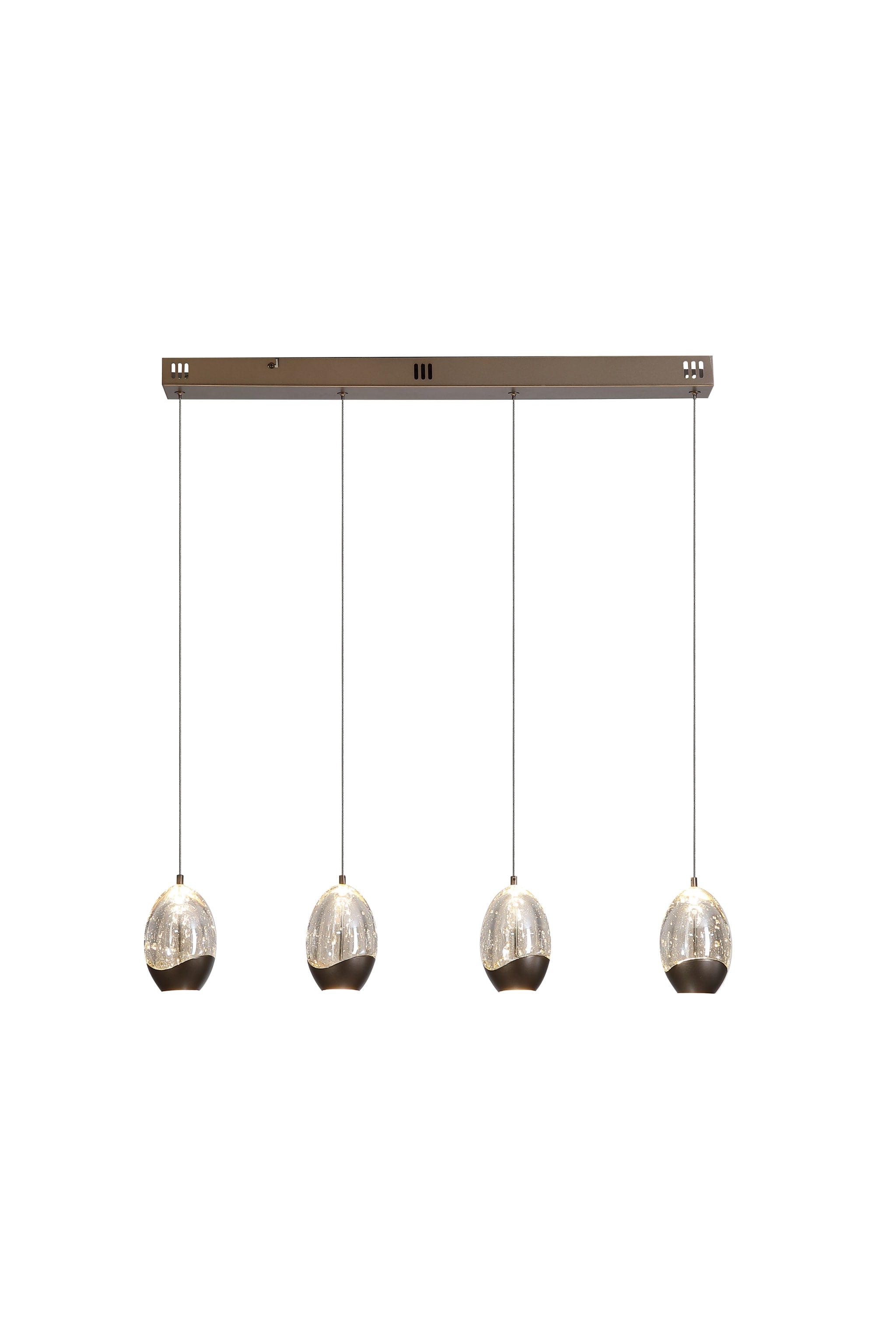 Seeds 4Lt Bar Pendant, Latte Metal with Champagne Glass