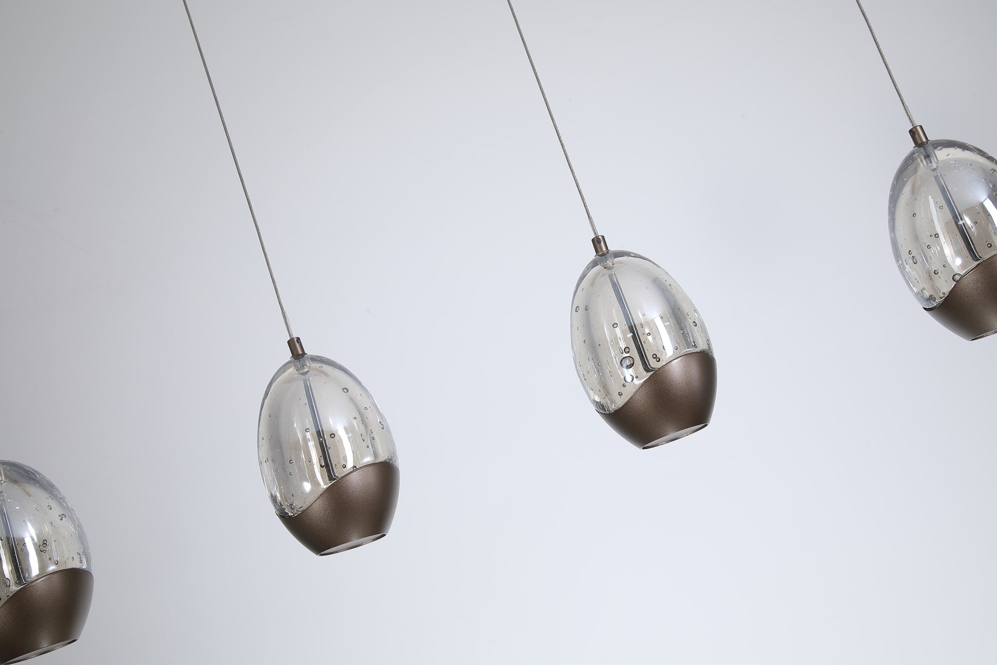 Seeds 4Lt Bar Pendant, Latte Metal with Champagne Glass