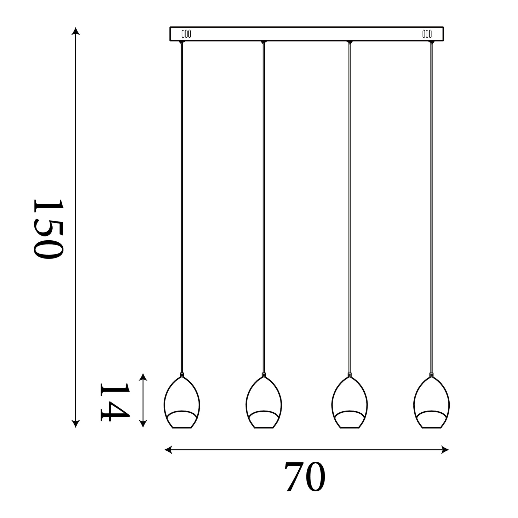 Seeds 4Lt Bar Pendant, Latte Metal with Champagne Glass