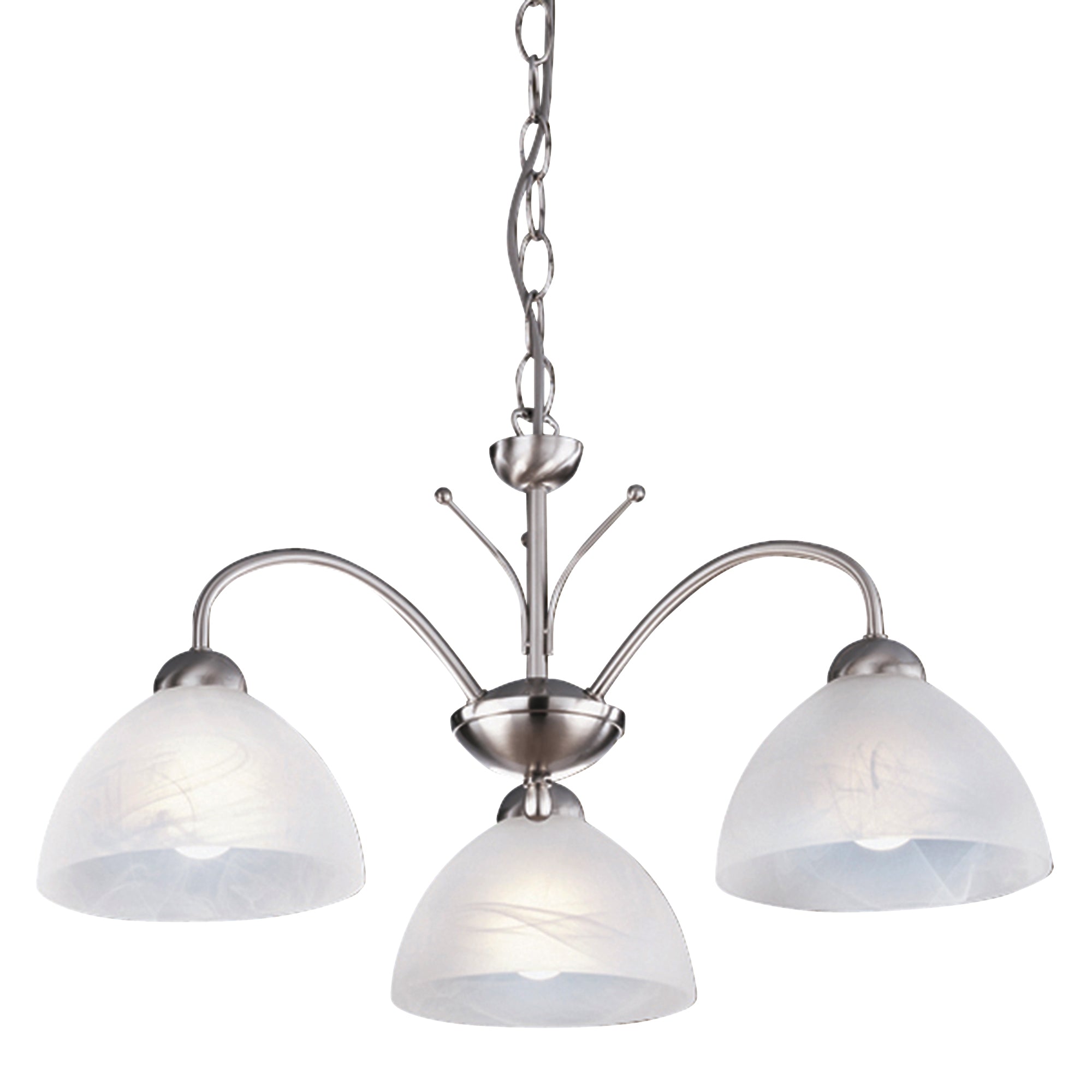 Milanese Pendant - Metal & Glass Satin Silver / 3