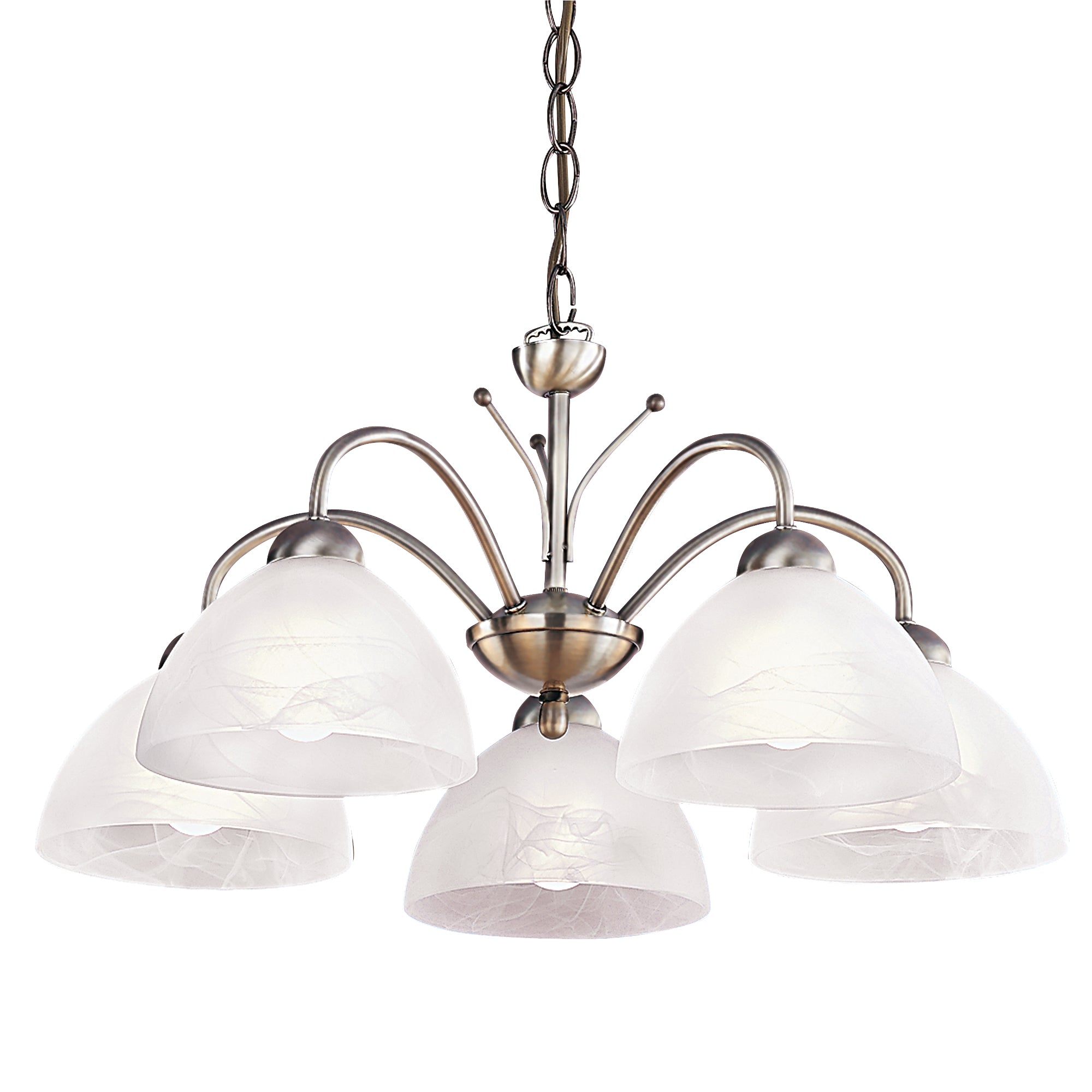 Milanese Pendant - Metal & Glass Antique Brass / 5