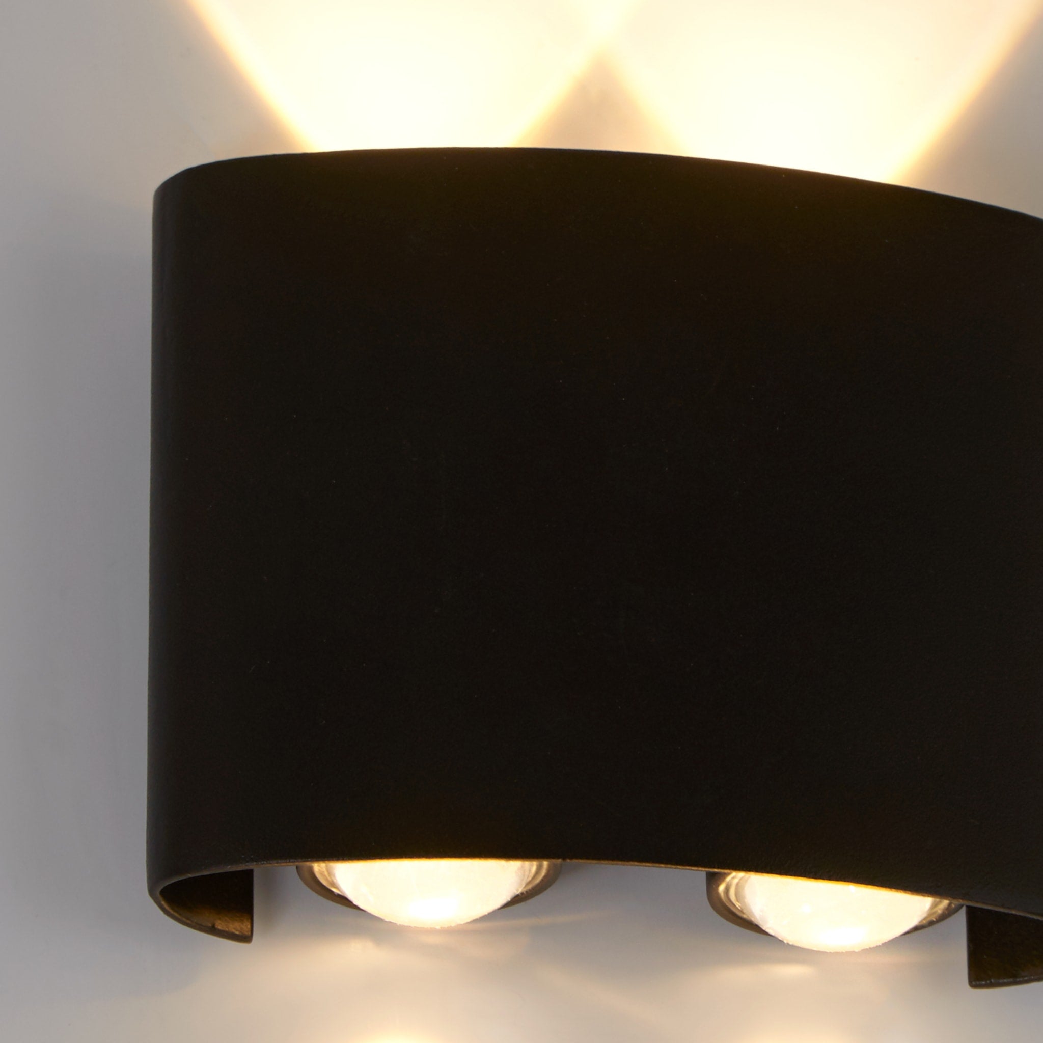 Shadows LED Outdoor Wall Light, Black Aluminum