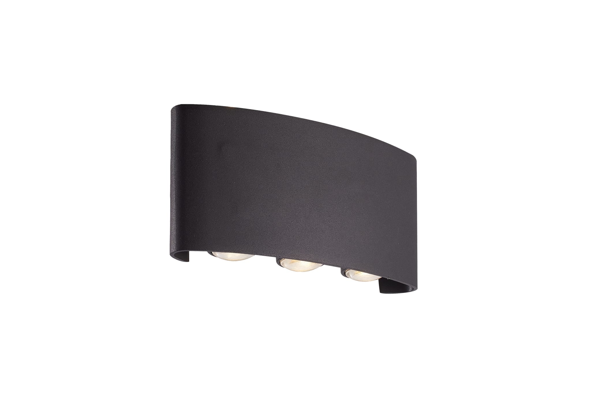 Shadows LED Outdoor Wall Light, Black Aluminum