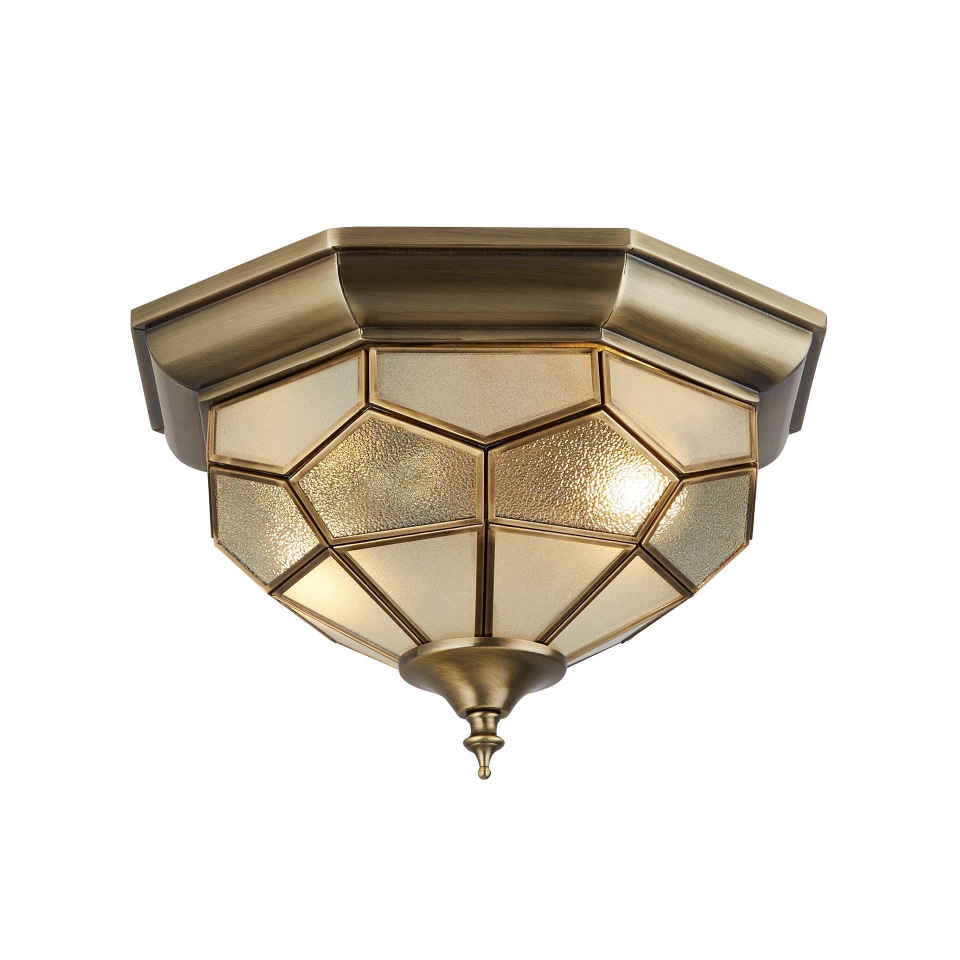 Pisa II Flush -  Metal & Clear Bevelled Glass