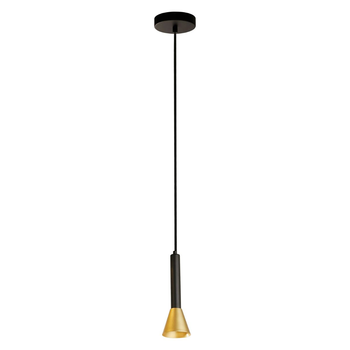 Signal Pendant - Black & Gold Metal