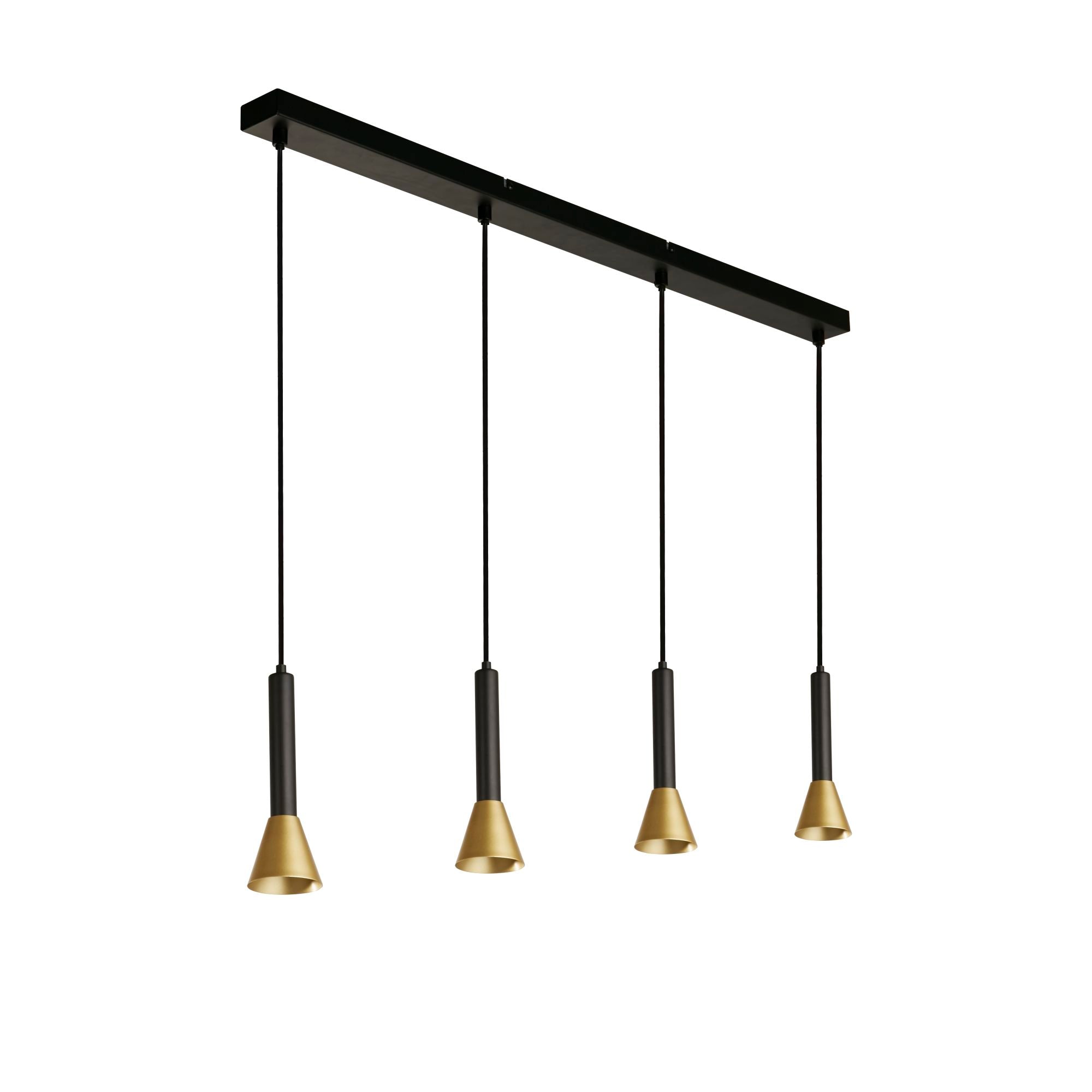 Signal Bar Pendant - Black & Gold Metal