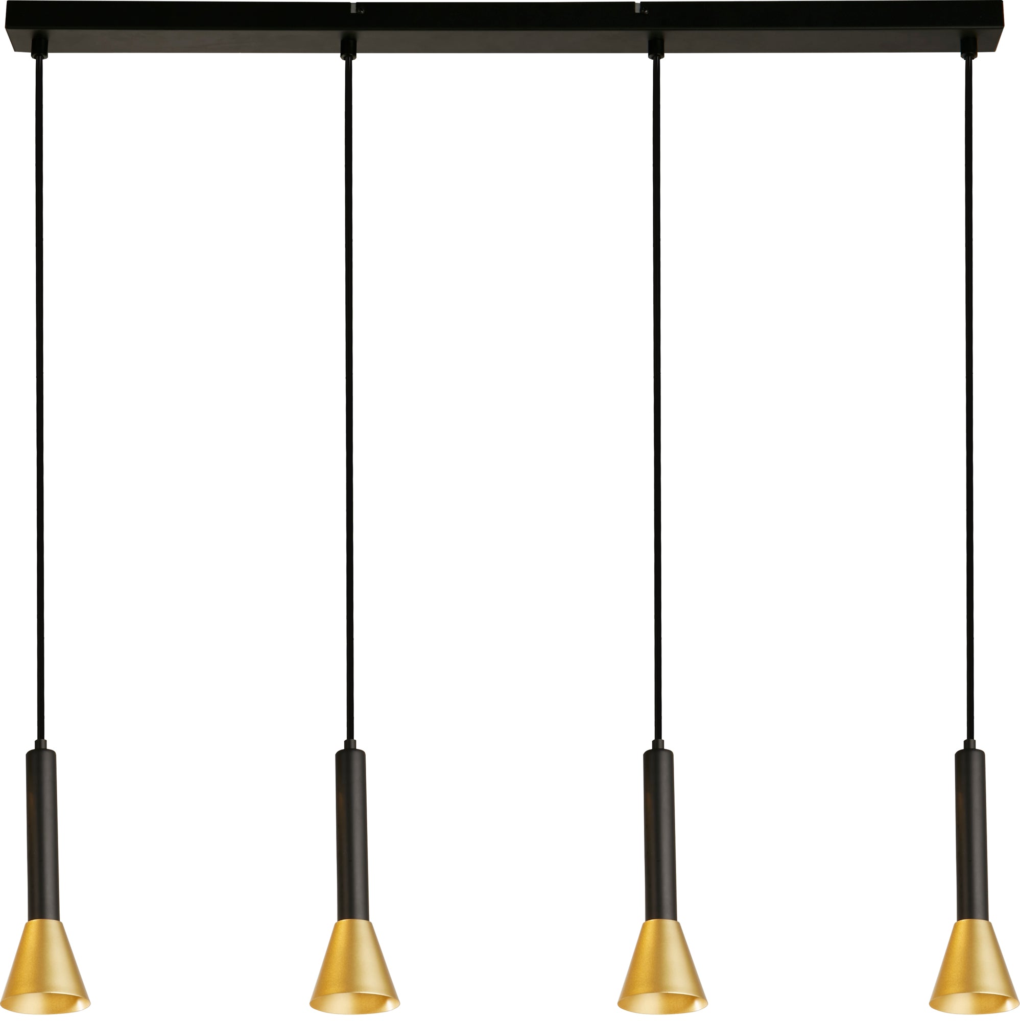 Signal Bar Pendant - Black & Gold Metal