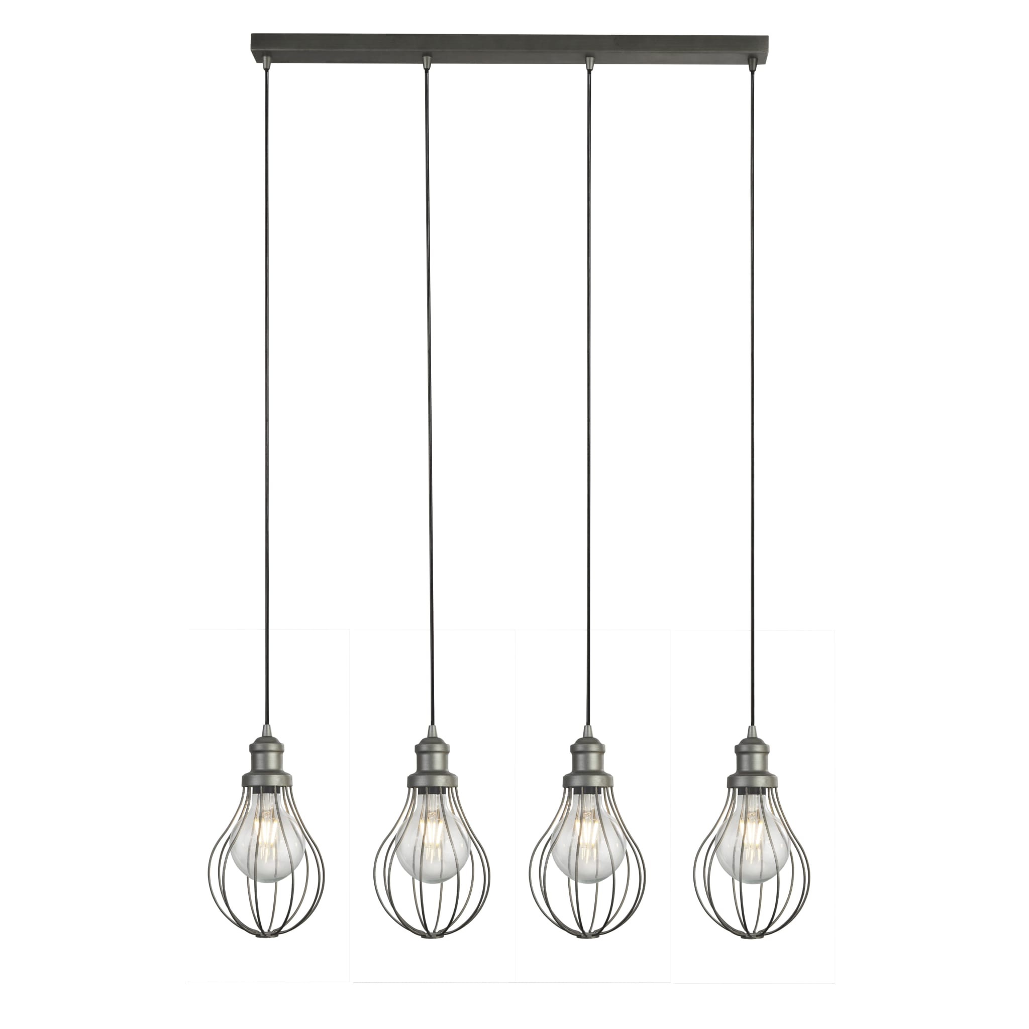 Balloon 4Lt Bar Pendant - Pewter Metal
