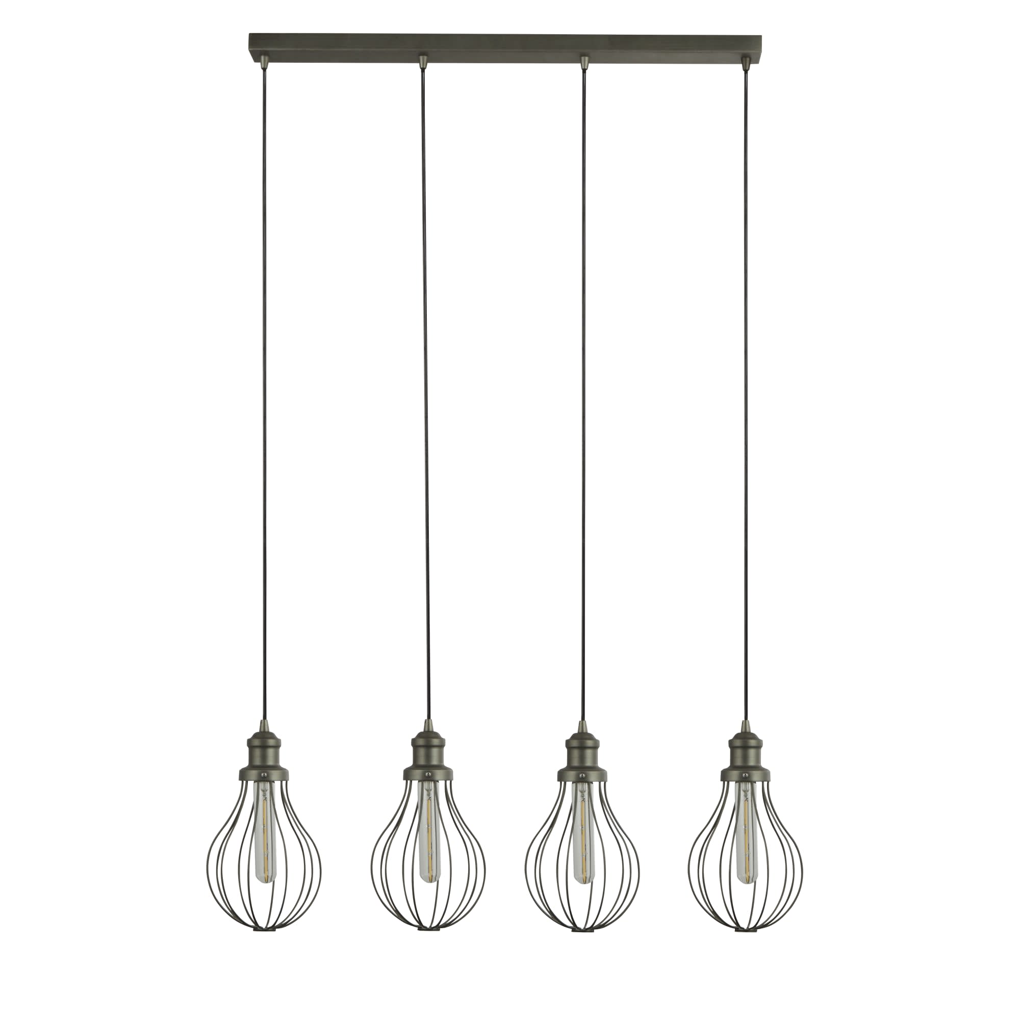 Balloon 4Lt Bar Pendant - Pewter Metal