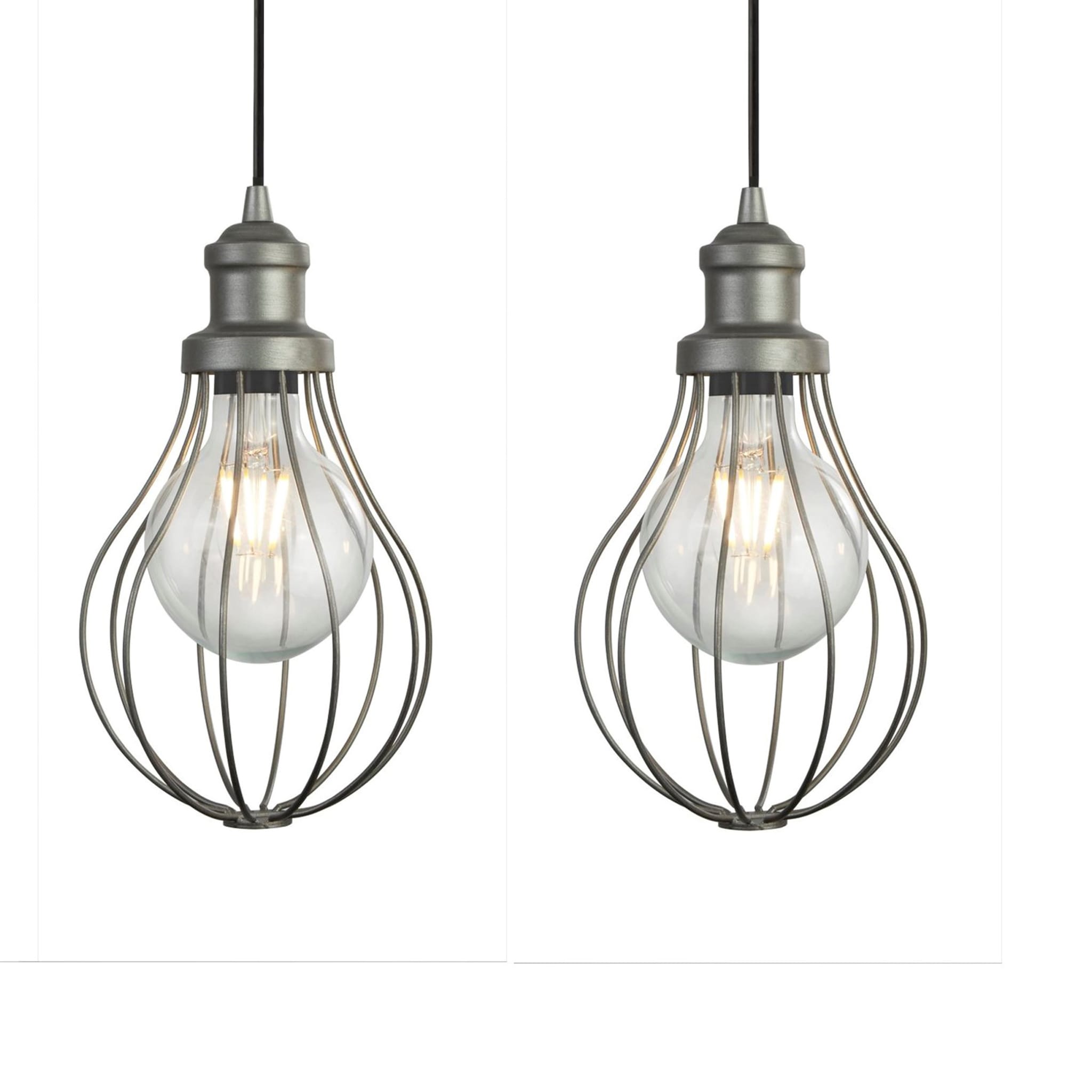 Balloon 4Lt Bar Pendant - Pewter Metal