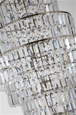 Empire 13Lt Chandelier - Antique Brass& Clear Glass